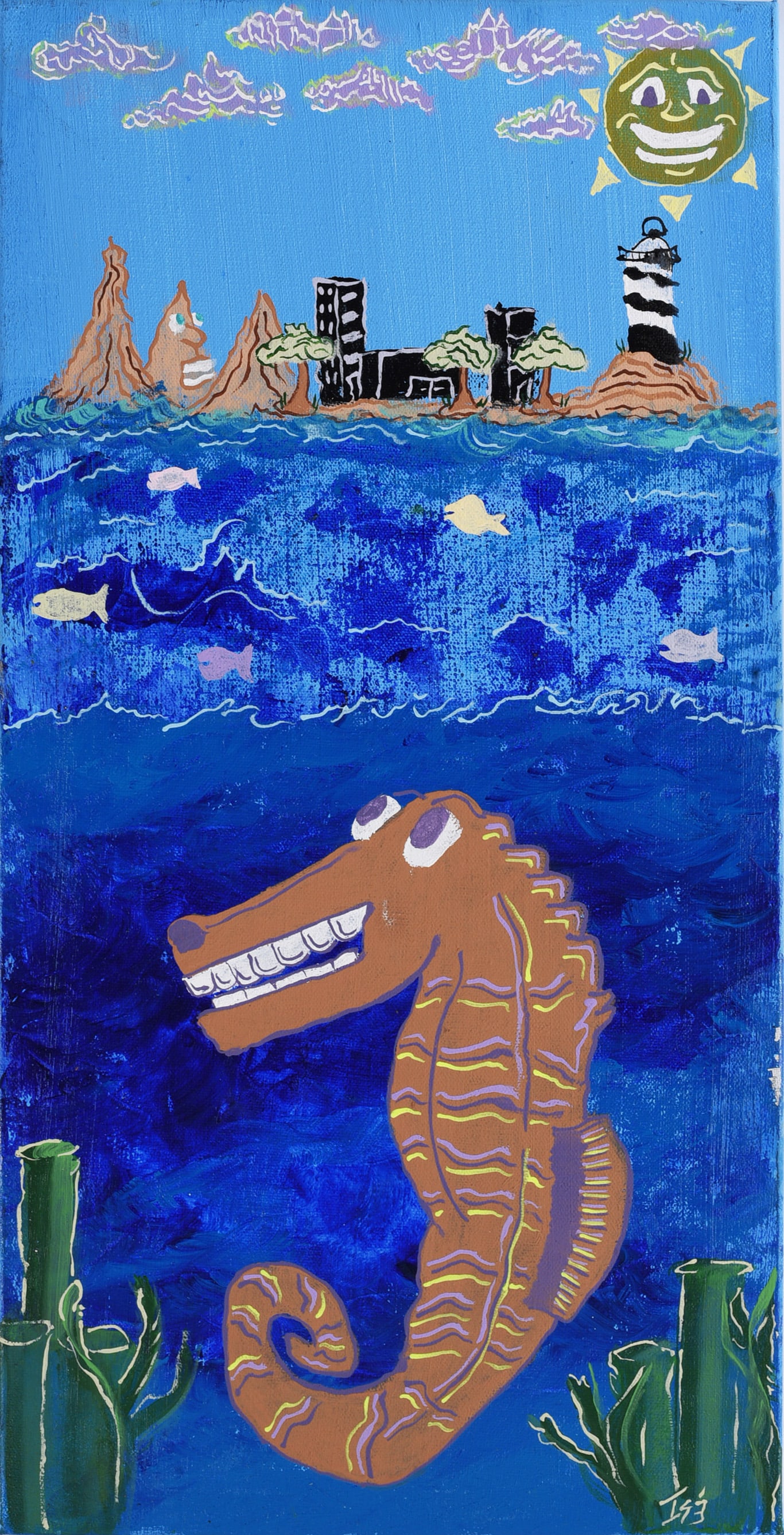 Jakym Clark "Isa" Outsider Art Painting (1 of 2)