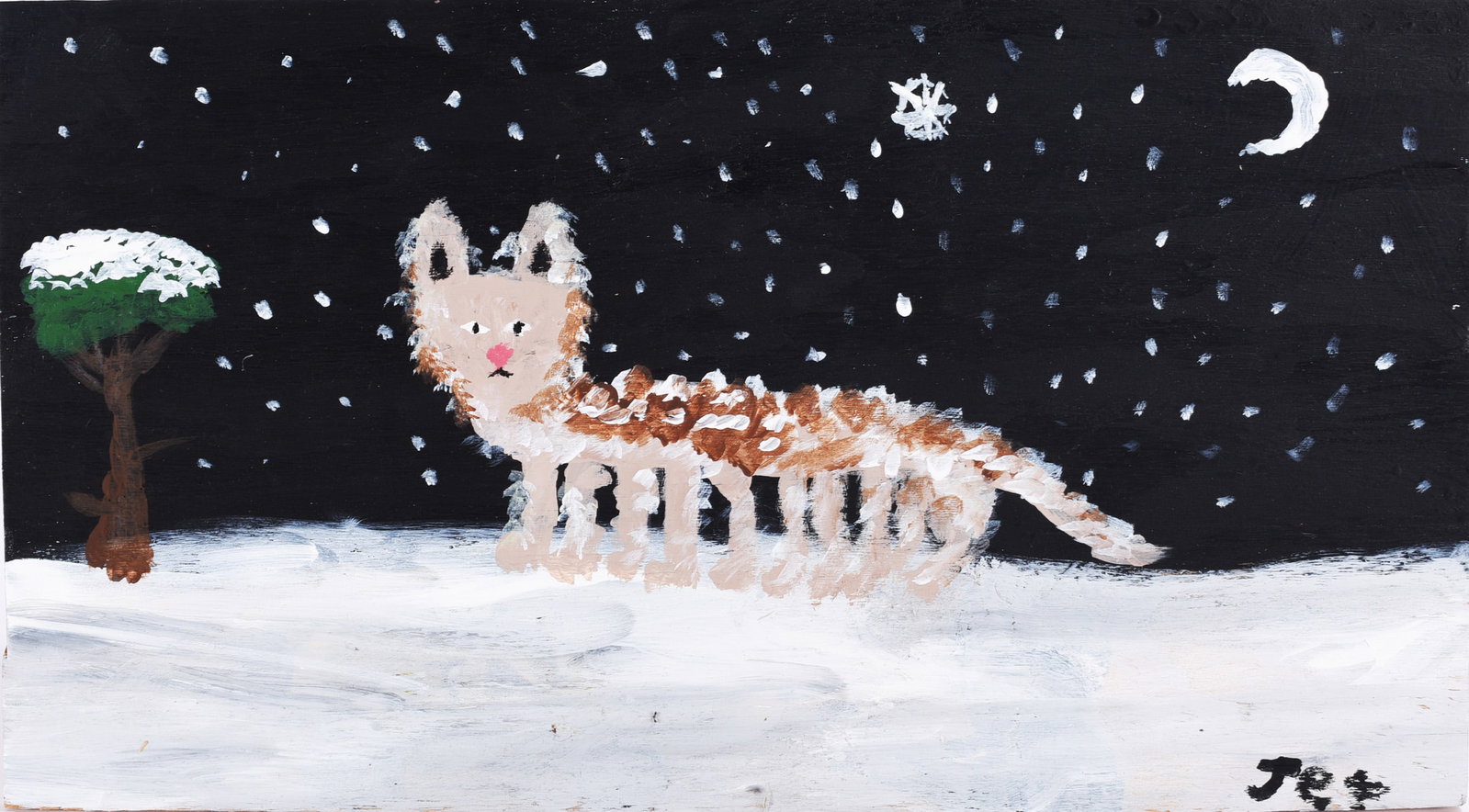 Jet Ledbetter Folk Art Painting: 20.5" x 11.5" - Jet Ledbetter born 2014 has a natural ability to create. He is self taught and loves to paint like his pawpaw. He hangs out at the auction and draws inspriration from many of the