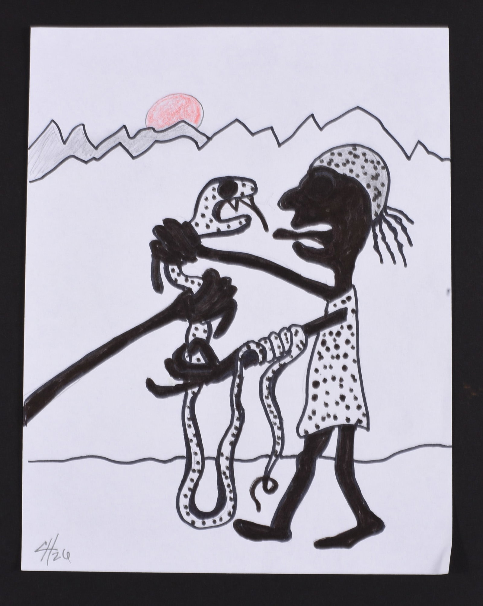 Gary Hardison Outsider Art Drawing on Paper (1 of 1)