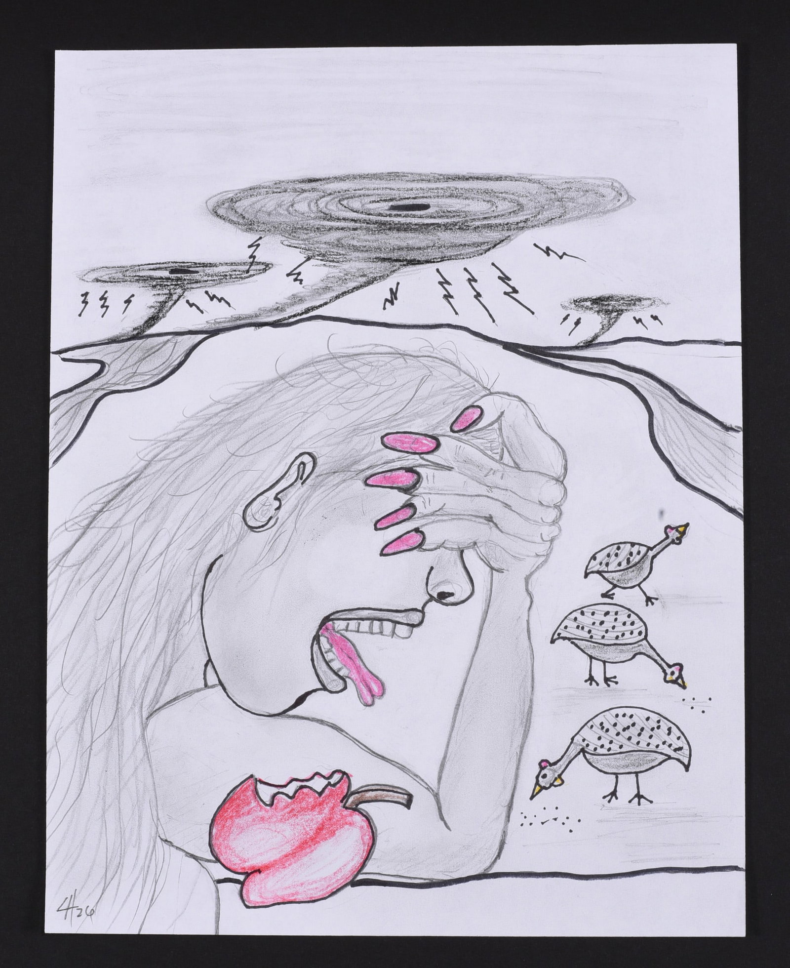 Gary Hardison Outsider Art Drawing on Paper: 8.5" x 11" - Gary Hardison is a NC outsider artist who draws daily. We connected with Gary about 6 months ago and when we can get him to send us artwork we love to offer to our collectors.