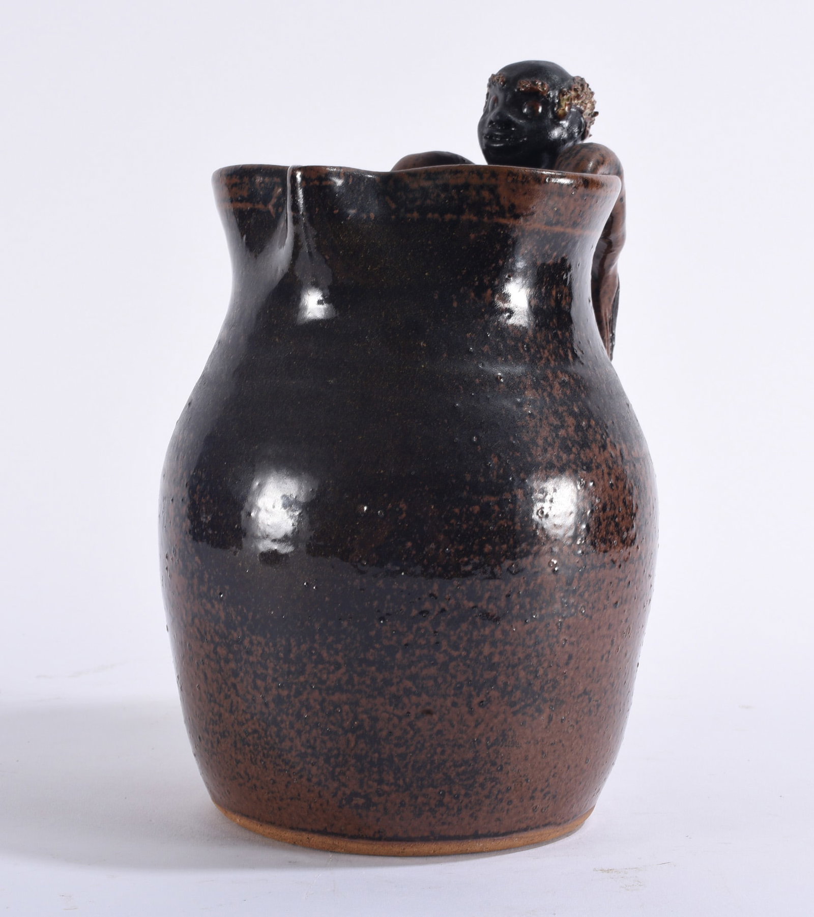 Wilford Dean Folk Pottery Pitcher w/ Figural (1 of 5)