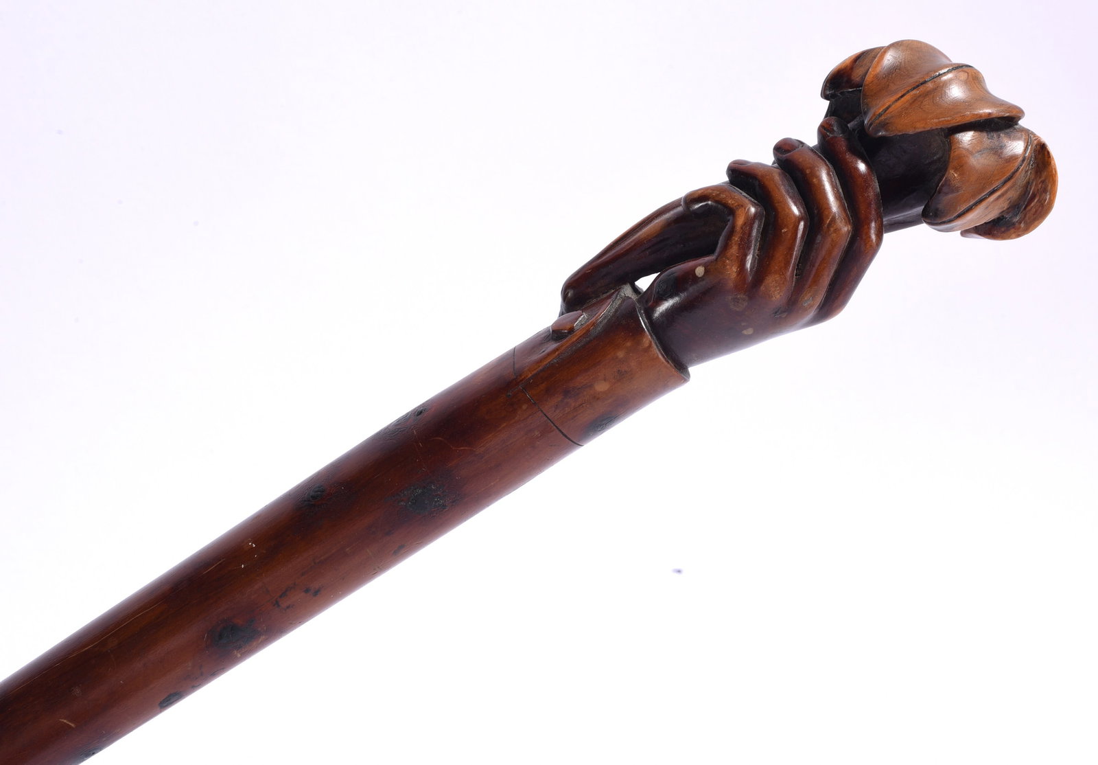 Folk Art Carved Walking Stick (1 of 3)