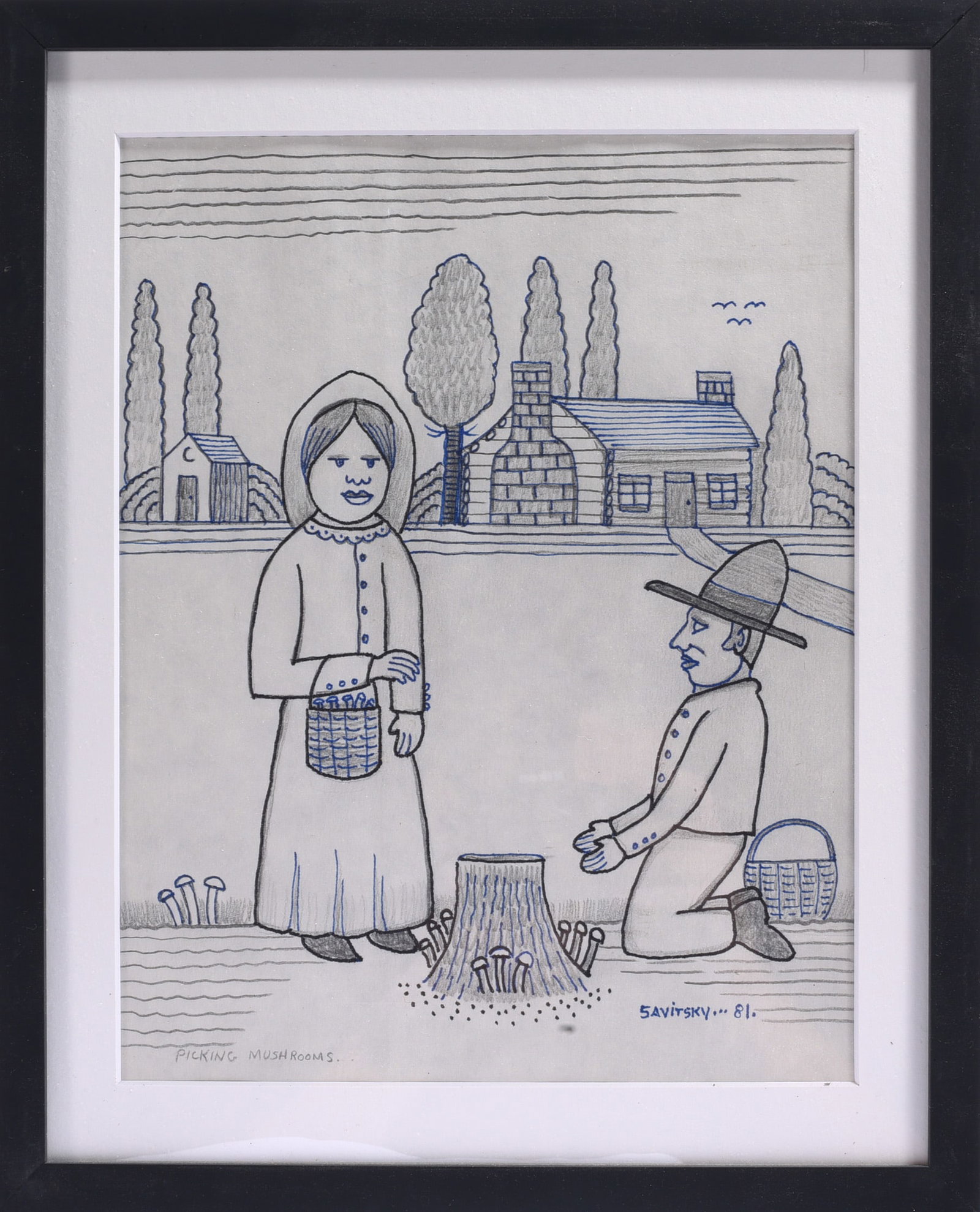 Jack Savitsky Folk Art Drawing (1 of 2)