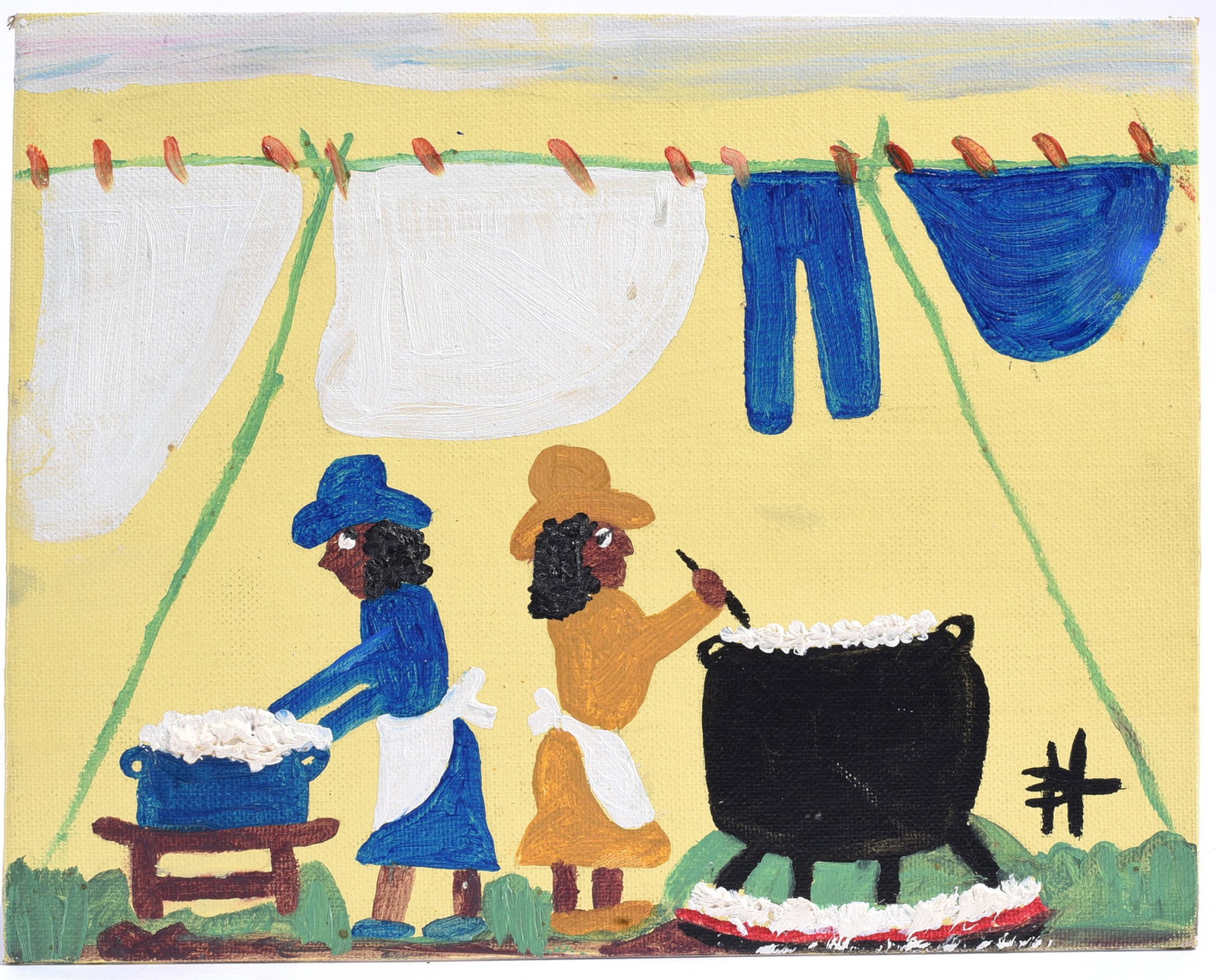 Clementine Hunter Painting Wash Day (1 of 2)