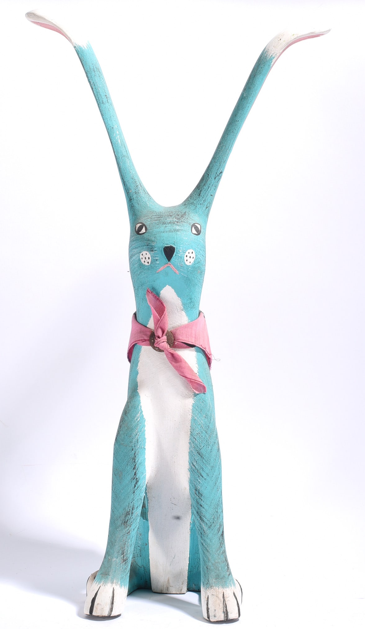 Folk Art Carved and Painted Rabit (1 of 3)