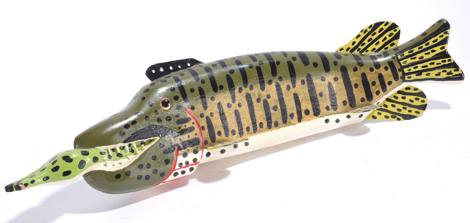 Jim Nelson Carved Wooden Fish Decoy (1 of 3)