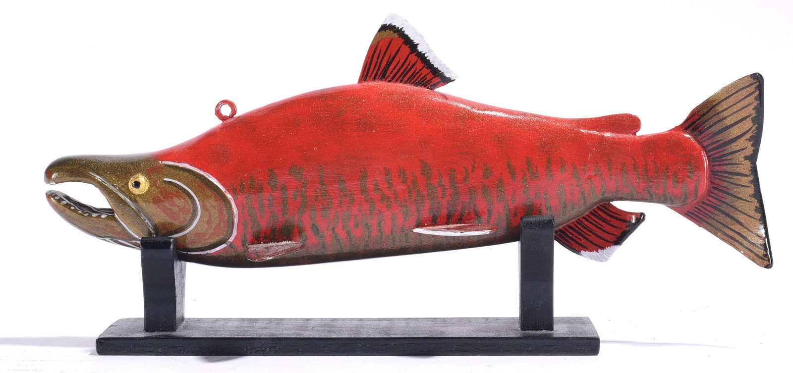 CJ Soine Carved Fish Decoy and Stand (1 of 3)