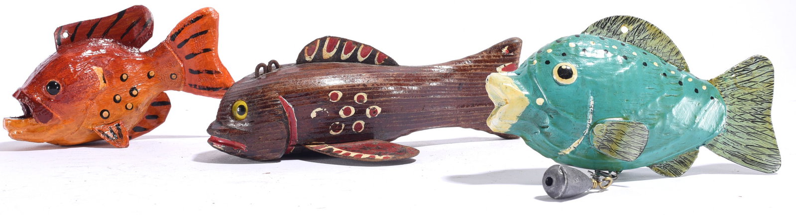 Vintage Carved Fish Decoys (3) (1 of 3)