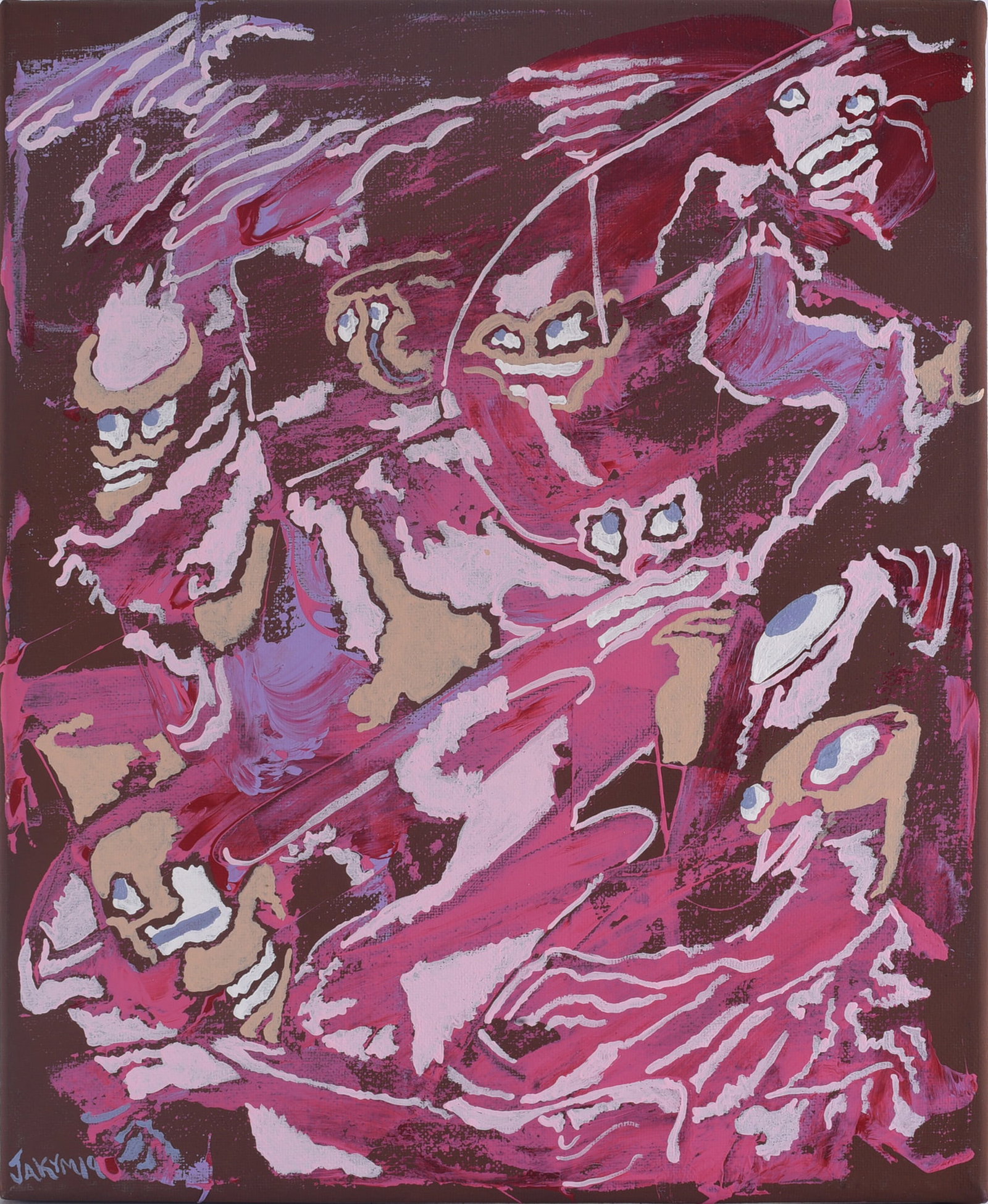 Jakym Clark "Isa" Outsder Art Painting Black American (1 of 2)