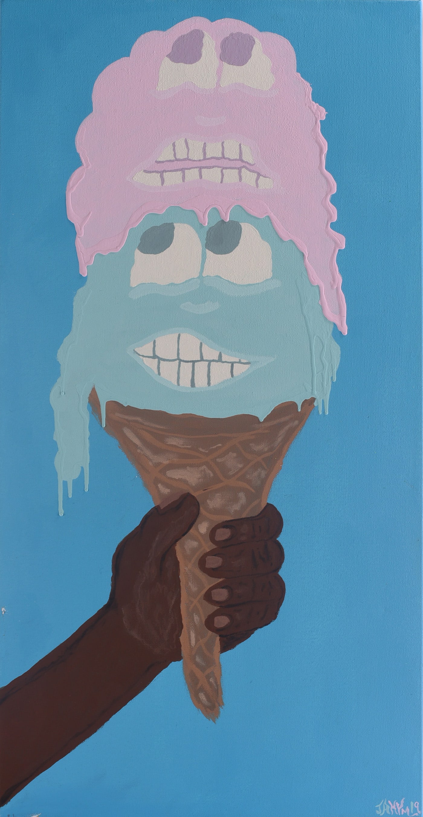 Jakym Clark "Isa" Outsder Art Painting Black American (1 of 2)