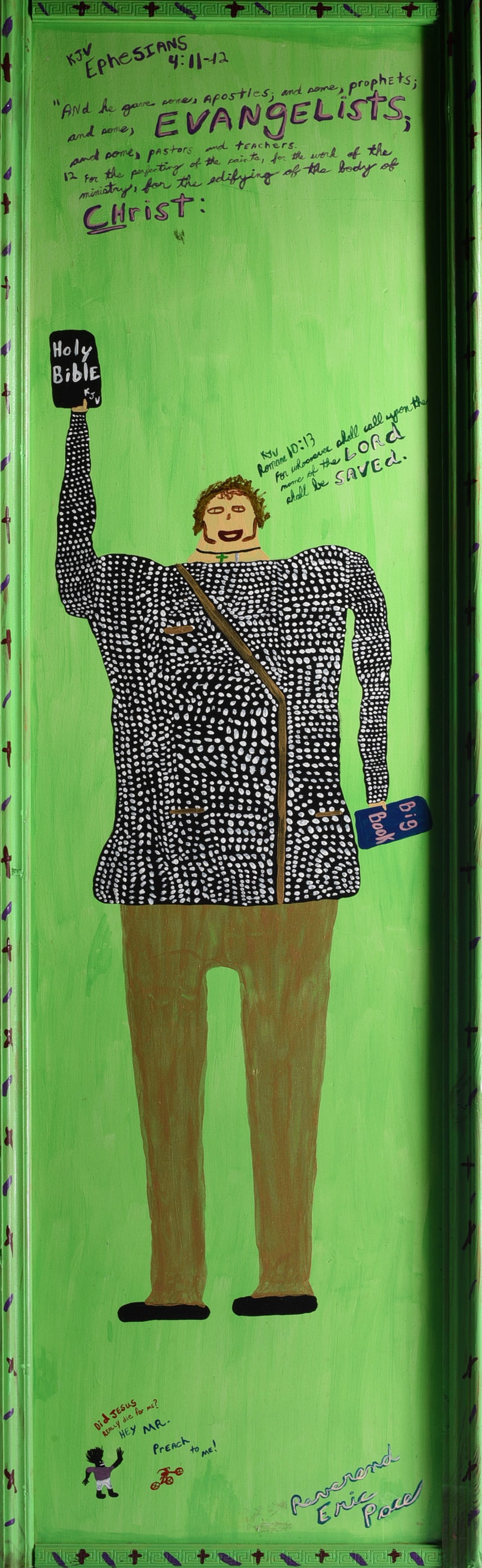 Eric Pace Folk Art Painting on Wood (1 of 2)