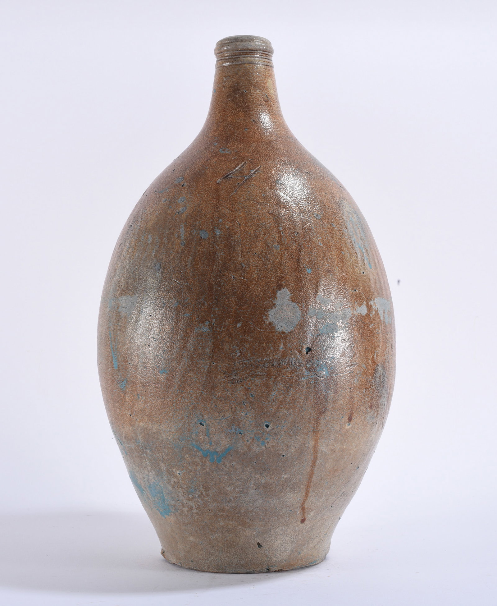 Antique Salt Glazed Stoneware Bottle (1 of 3)