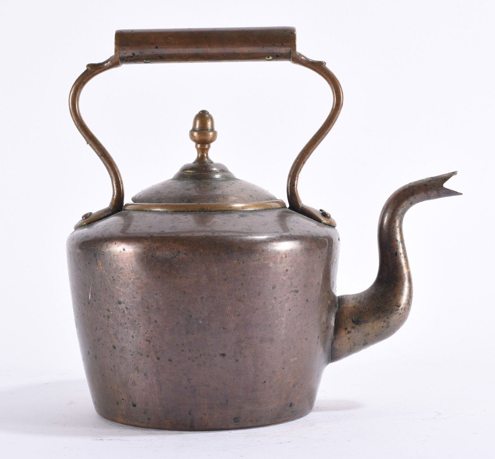Antique Copper Gooseneck Tea Kettle (1 of 3)