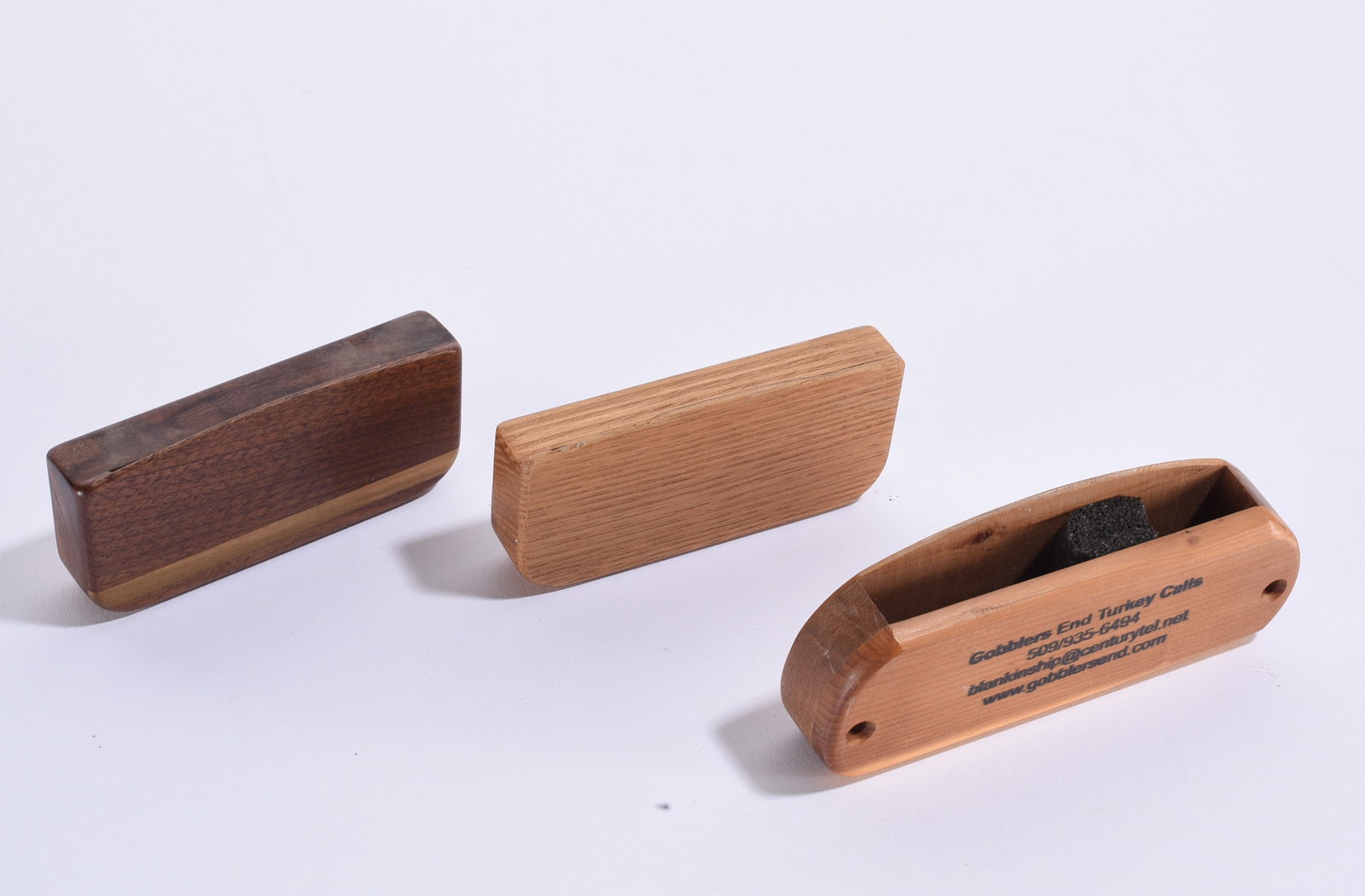 Group of Three Wooden Turkey Calls including Gobbler End (1 of 2)
