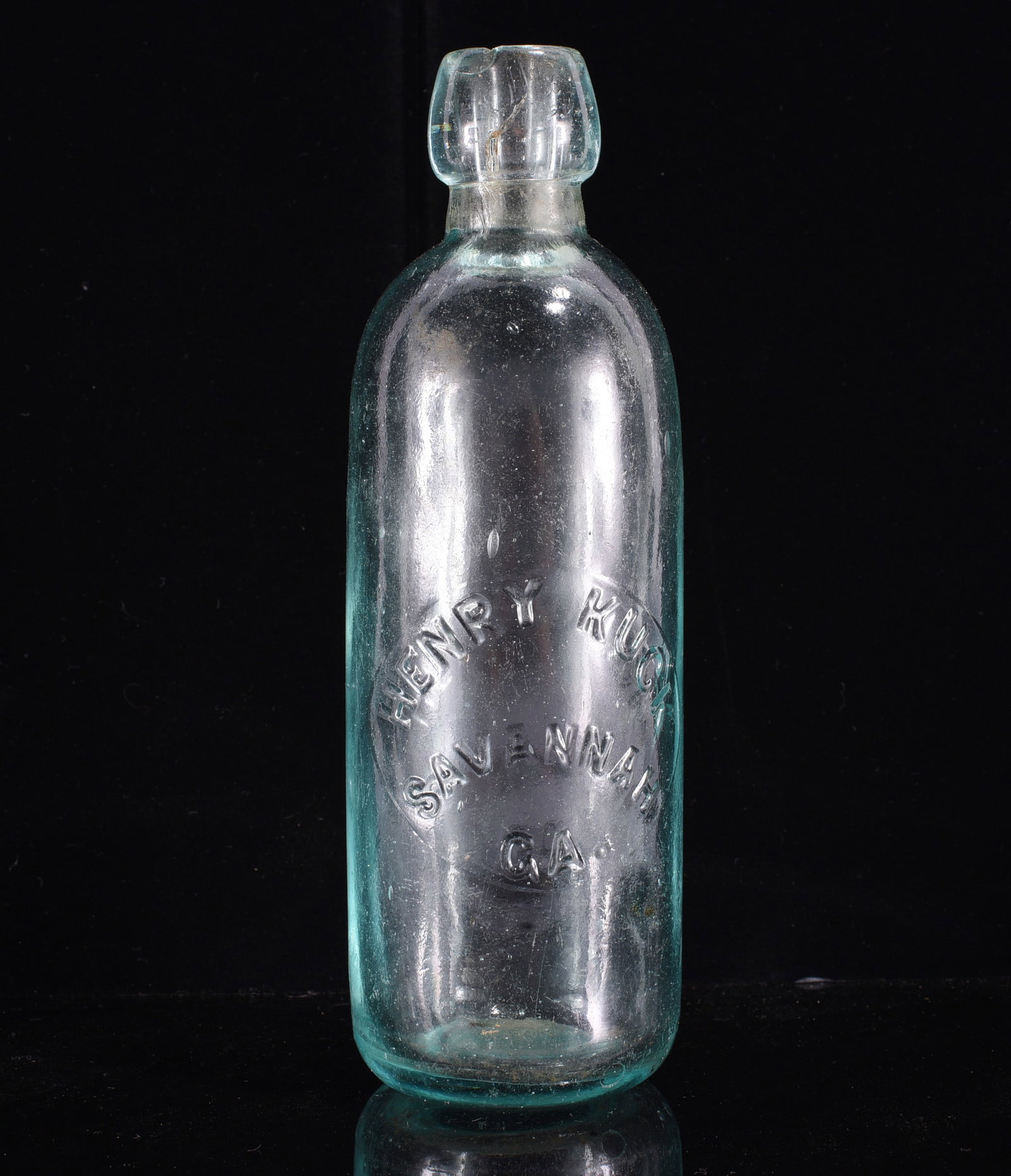 Henry Kuck Savannah GA Hutchinson Soda Bottle (1 of 3)