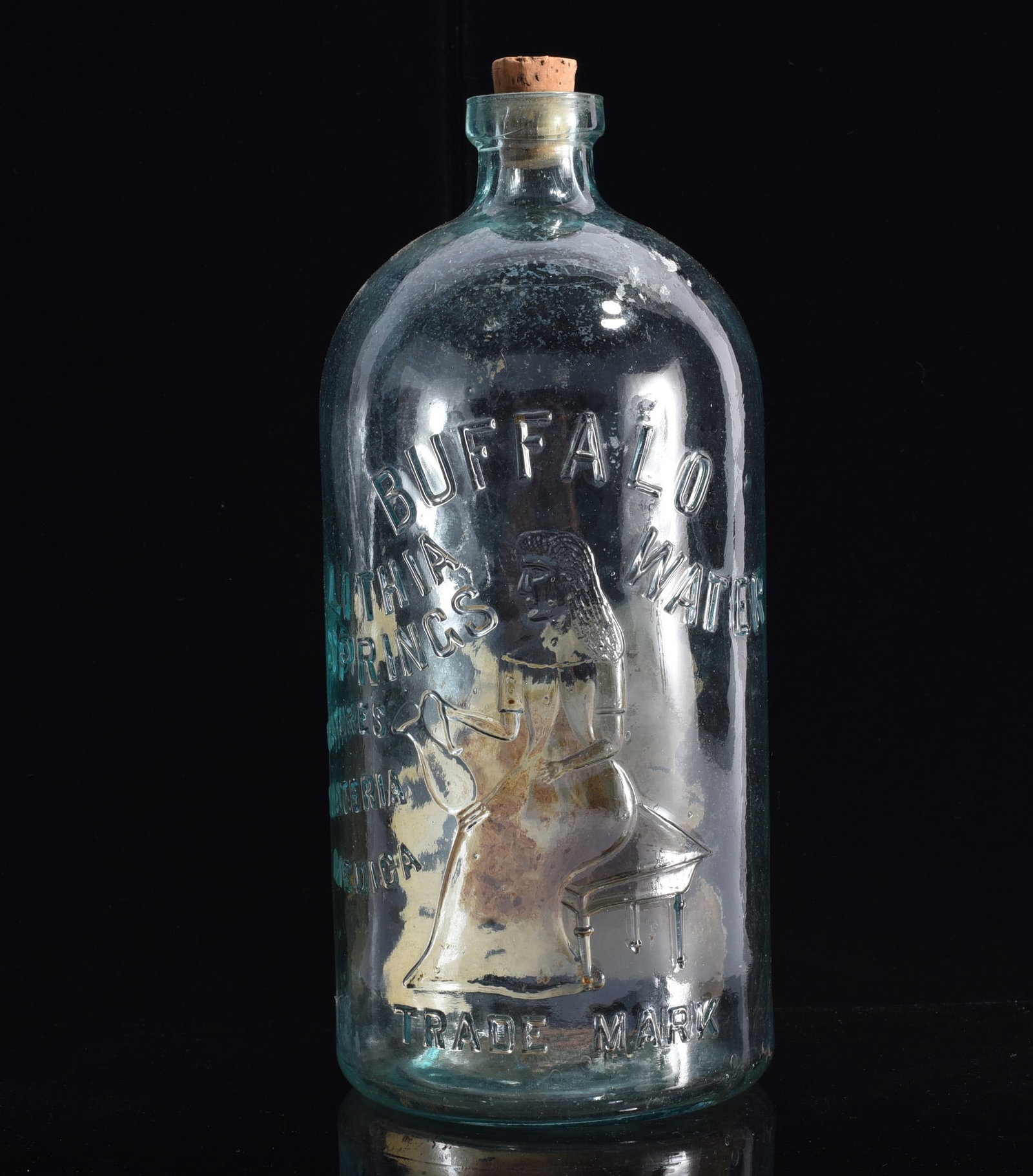 Buffalo Lithia Springs Water Figural Embossed Bottle (1 of 3)