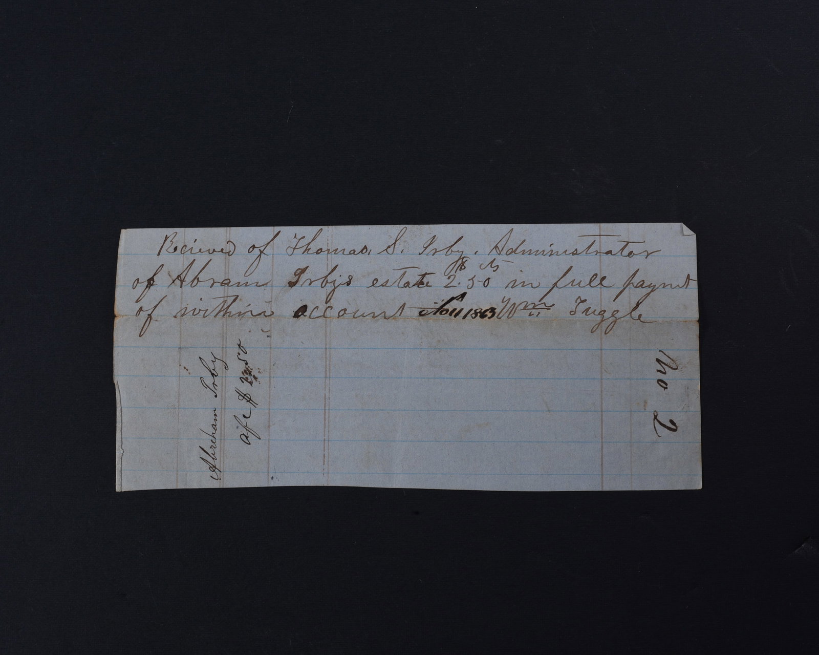 Confederate Slave Labor Document - 2