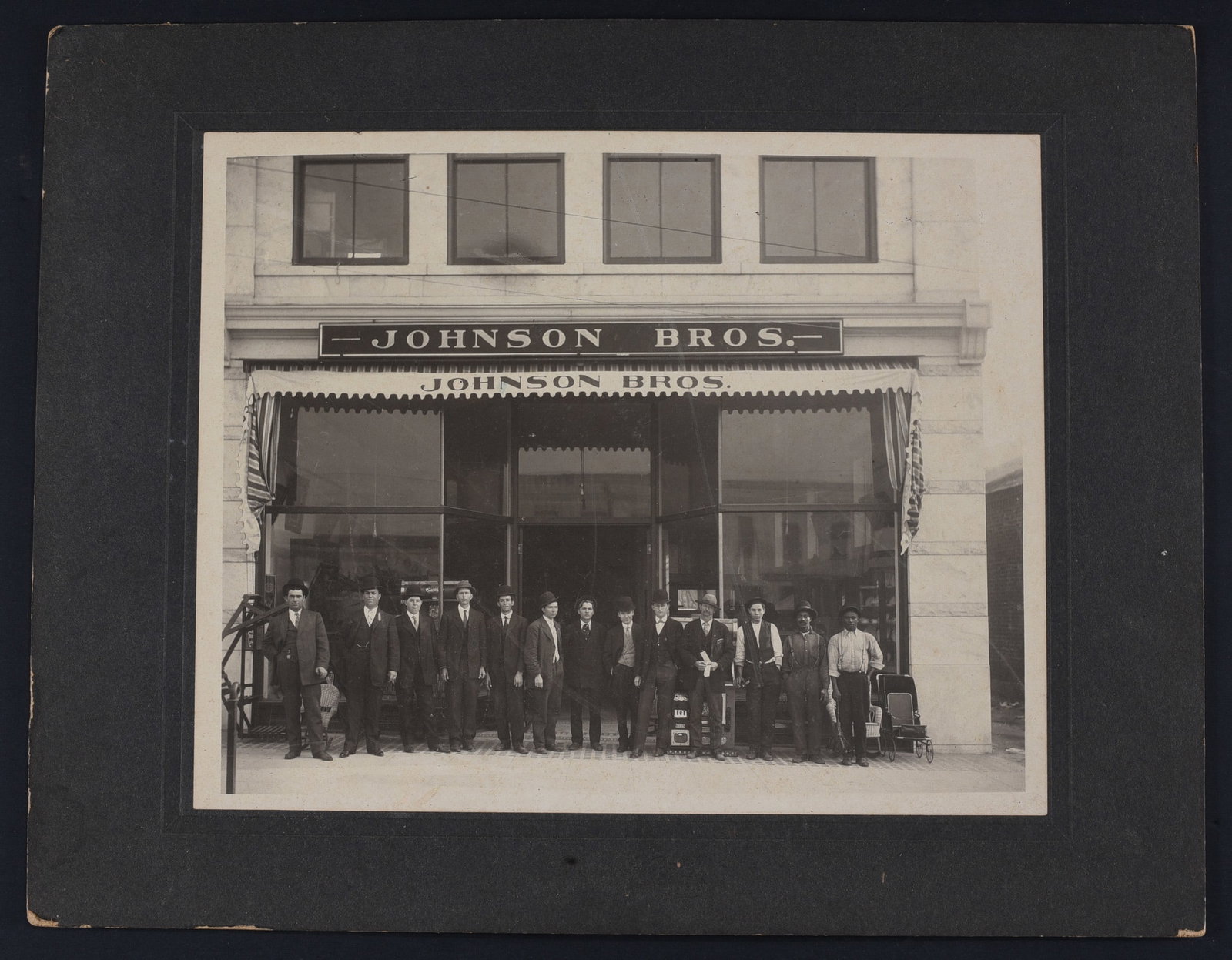 Original Black and White Photo of Johnson Bros. Store GA: Original Black and White Photo of Johnson Bros. Store GA