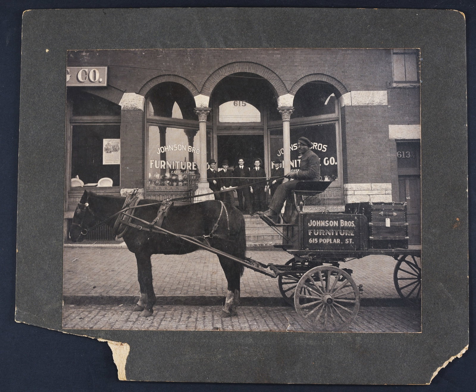 Original Black and White Photo of Johnson Bros. Store GA: Original Black and White Photo of Johnson Bros. Store GA