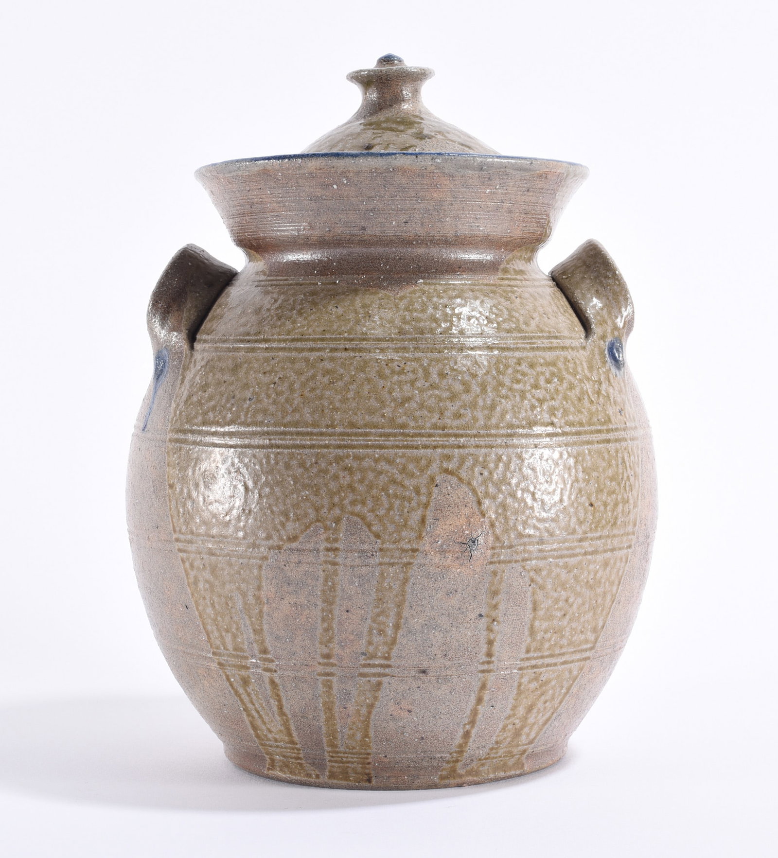 Billy Ray Hussey Salt Glaze Pottery Jar (1 of 4)