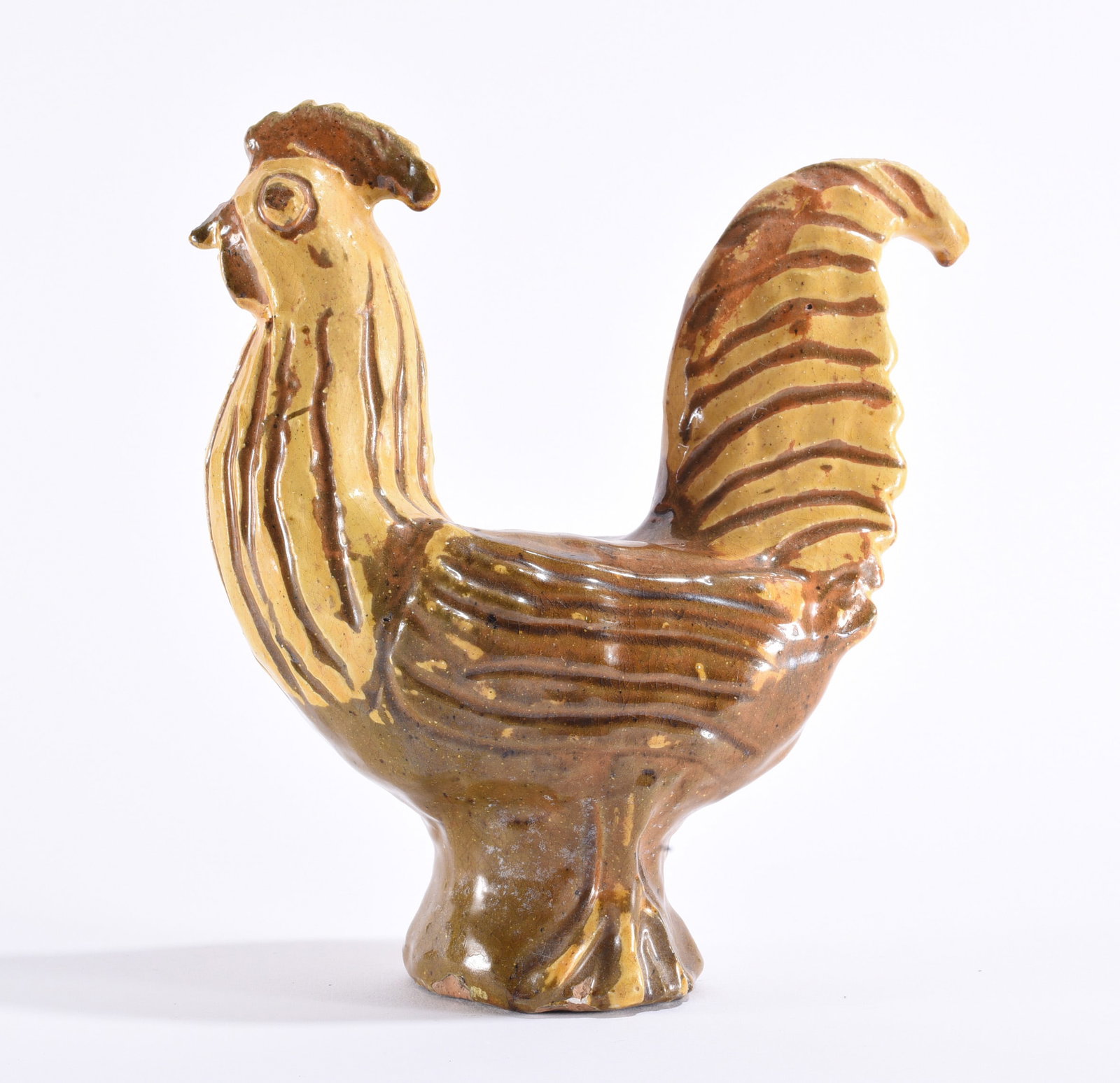 Charles Moore Rare Decorated Pottery Rooster (1 of 5)