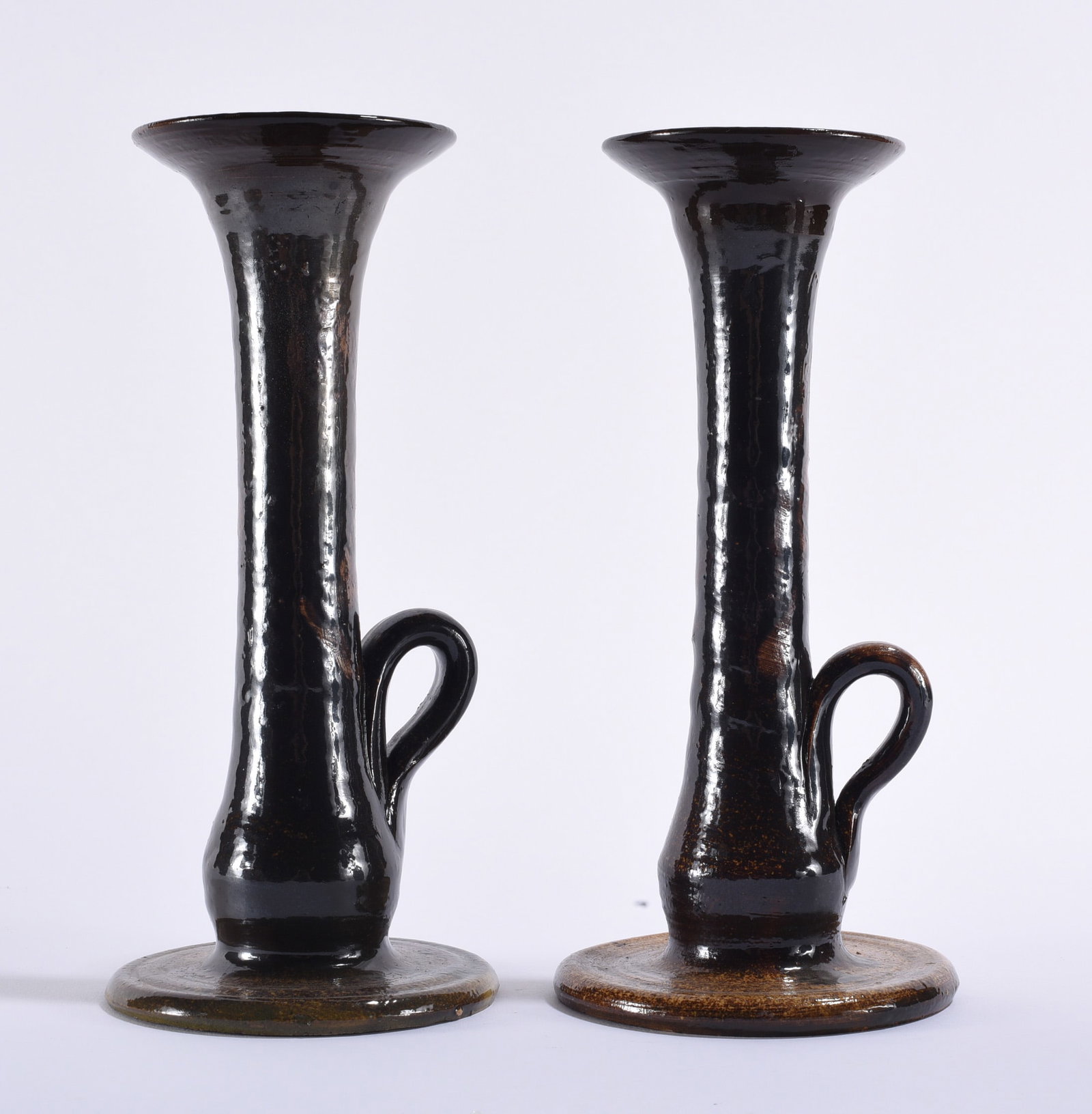 Pair of Cole Pottery Candle Sticks ca. 1940 (1 of 4)