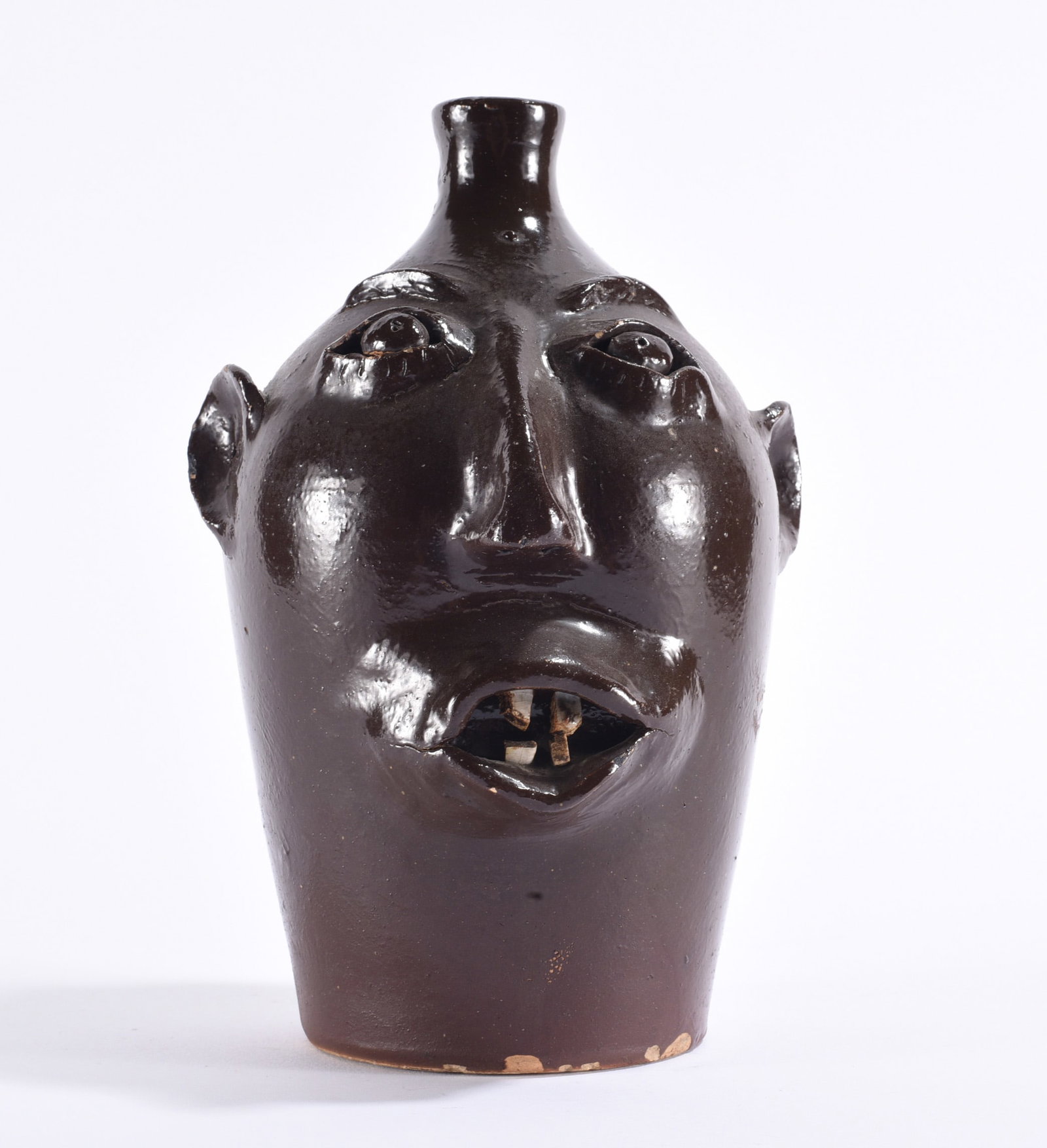 Brown Family Pottery Face Jug ca. 1930 (1 of 4)