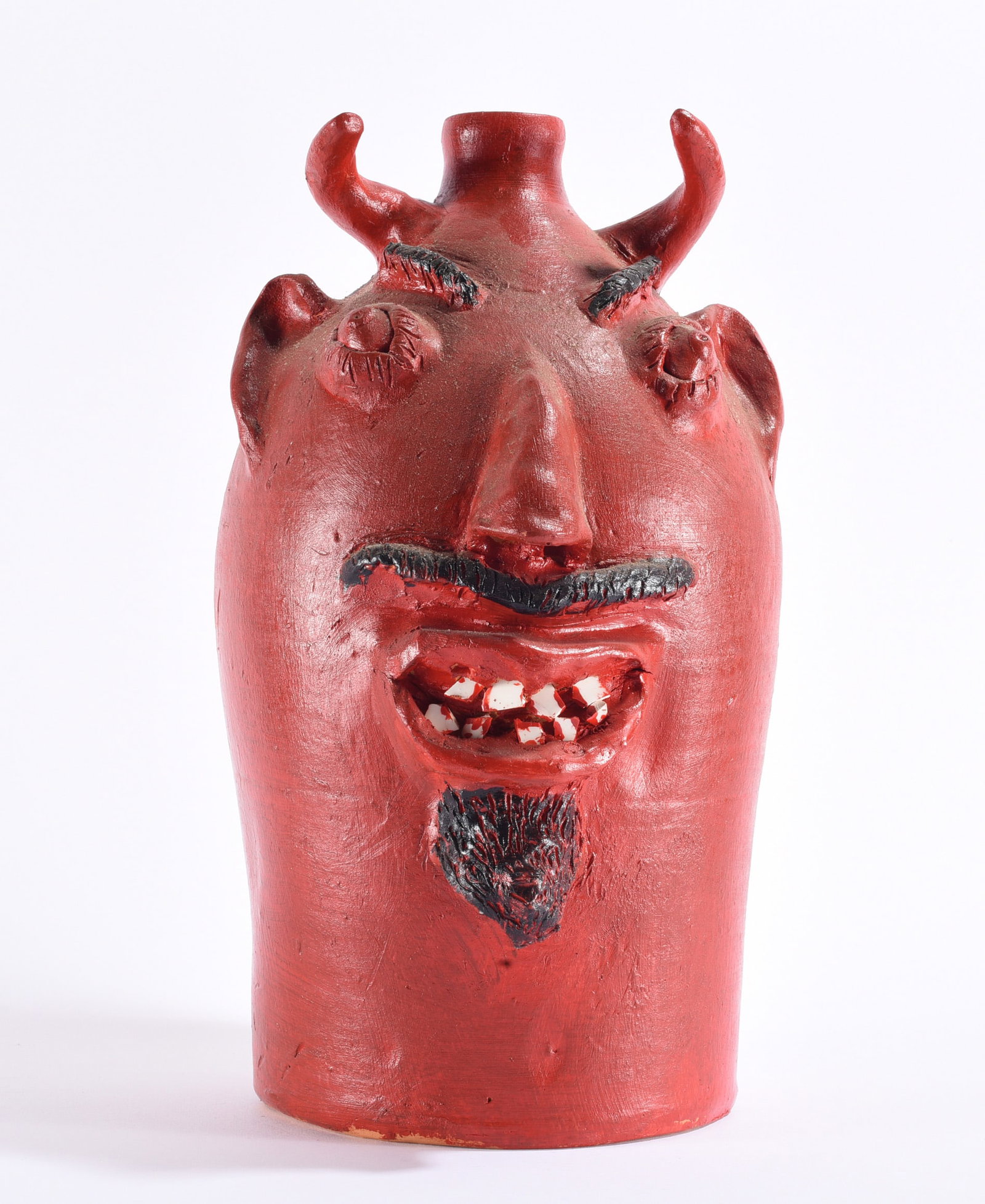 Davis or Javan Brown Family Pottery Face Jug (1 of 5)