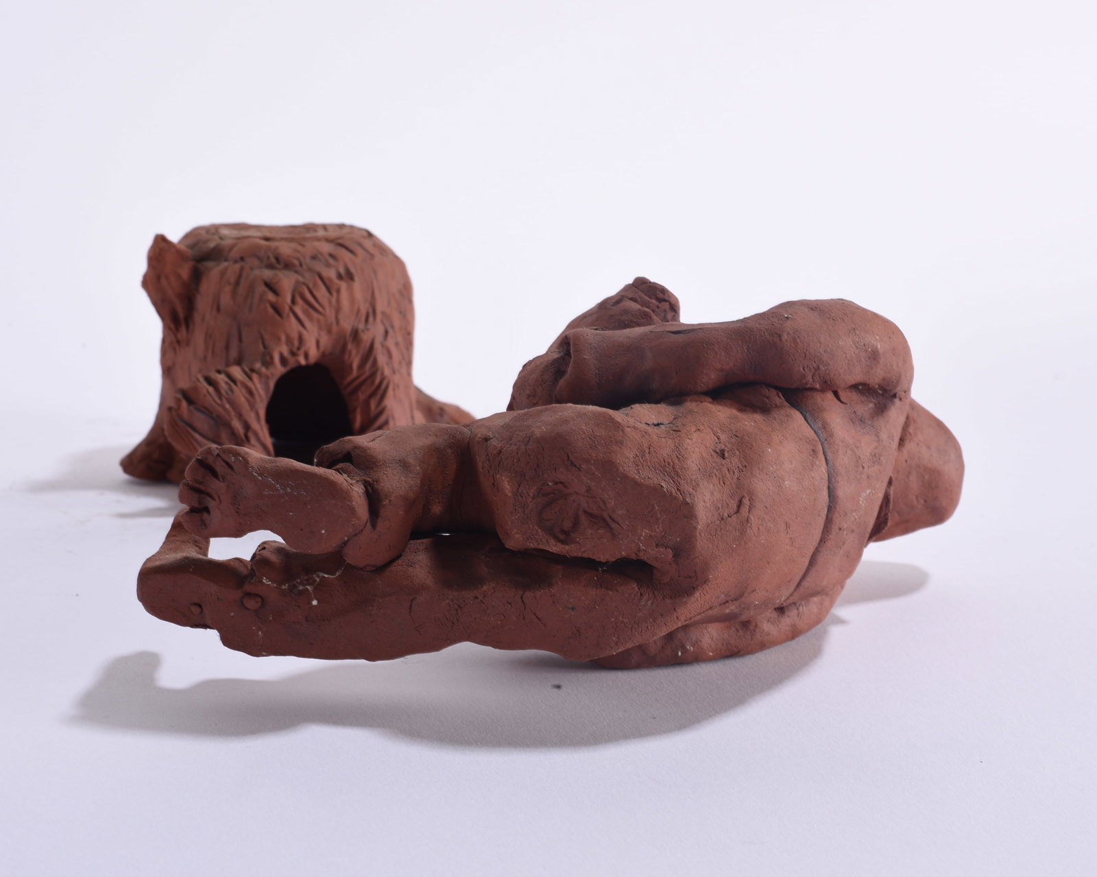 Pottery Drunkin Man With Pig - 2