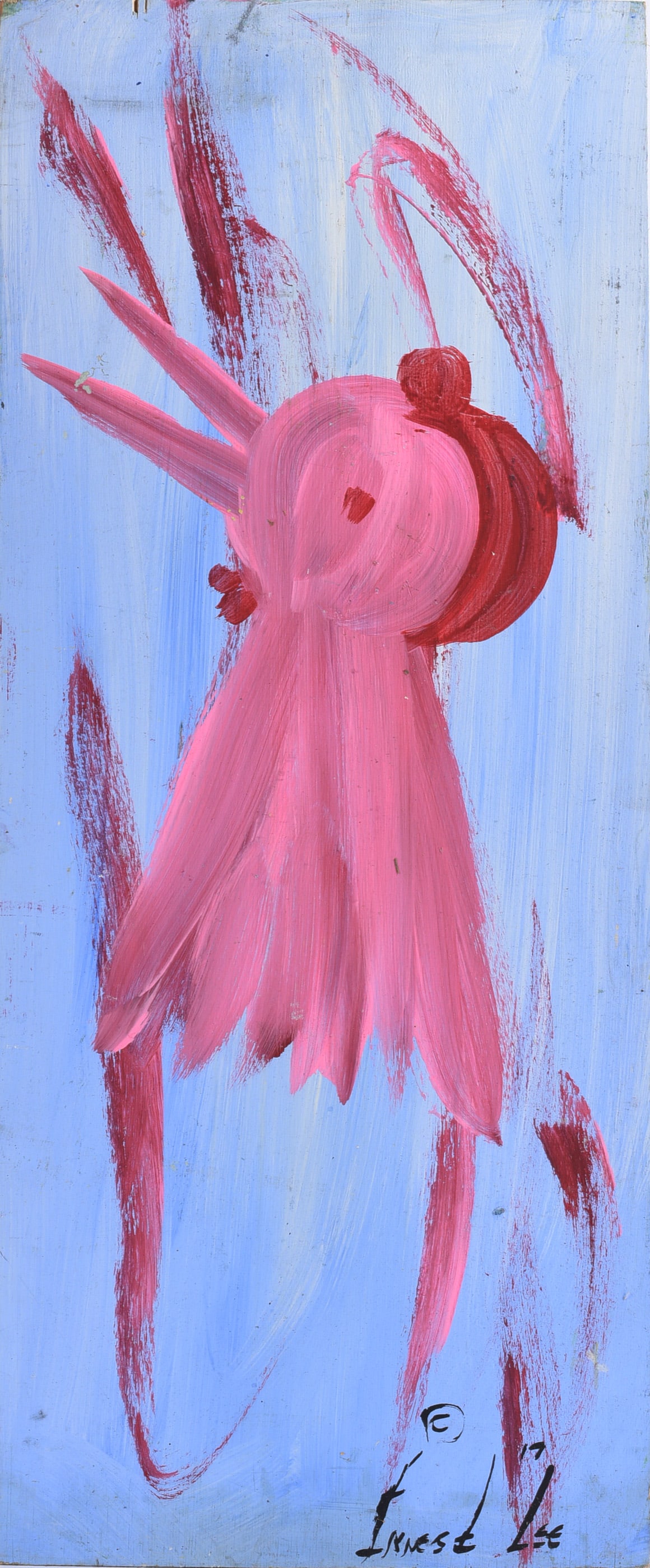 Ernest Lee Folk Art Chicken Painting (1 of 2)