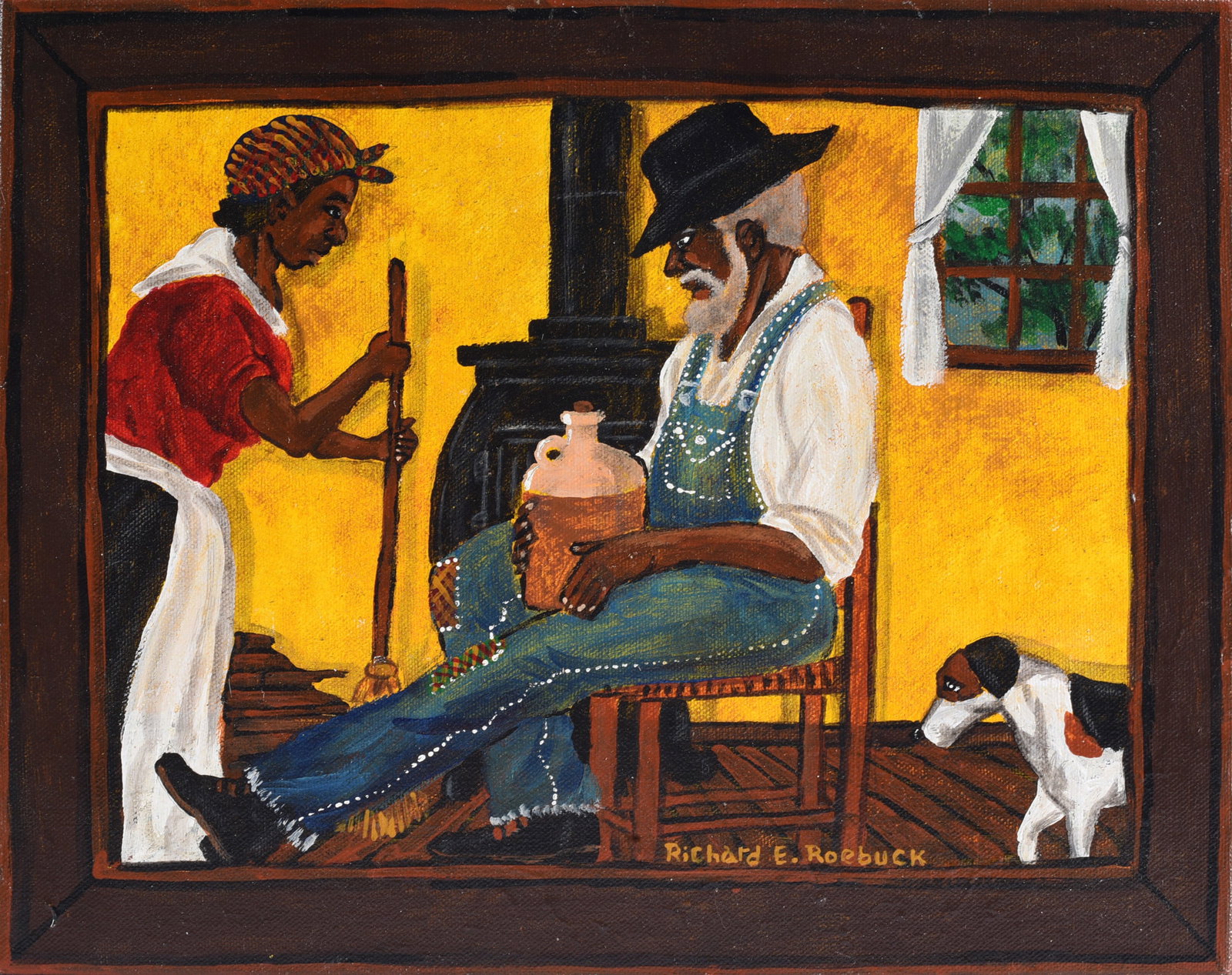 Richard Roebuck Folk Art Painting (1 of 2)