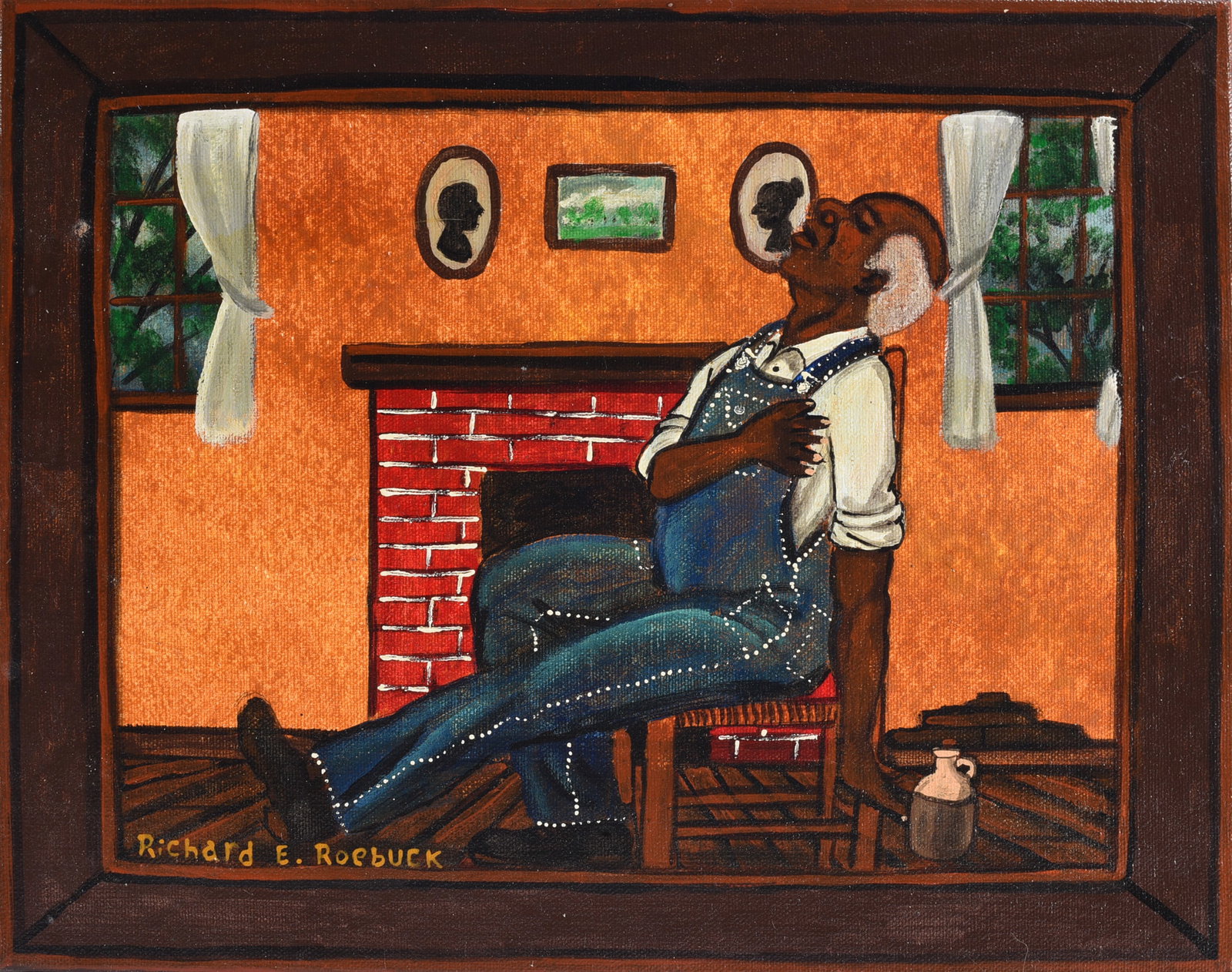 Richard Roebuck Folk Art Painting (1 of 2)