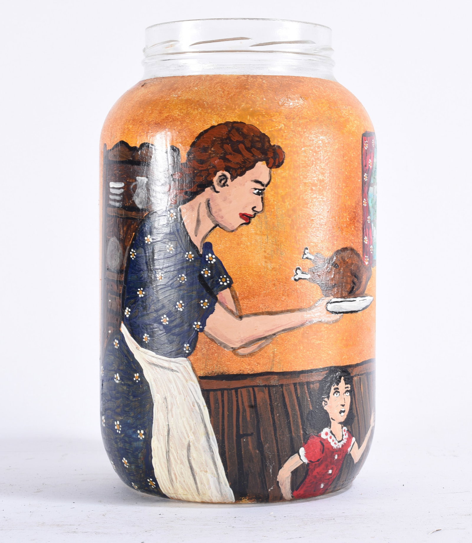 Richard Roebuck Painting on Glass Jar (1 of 3)