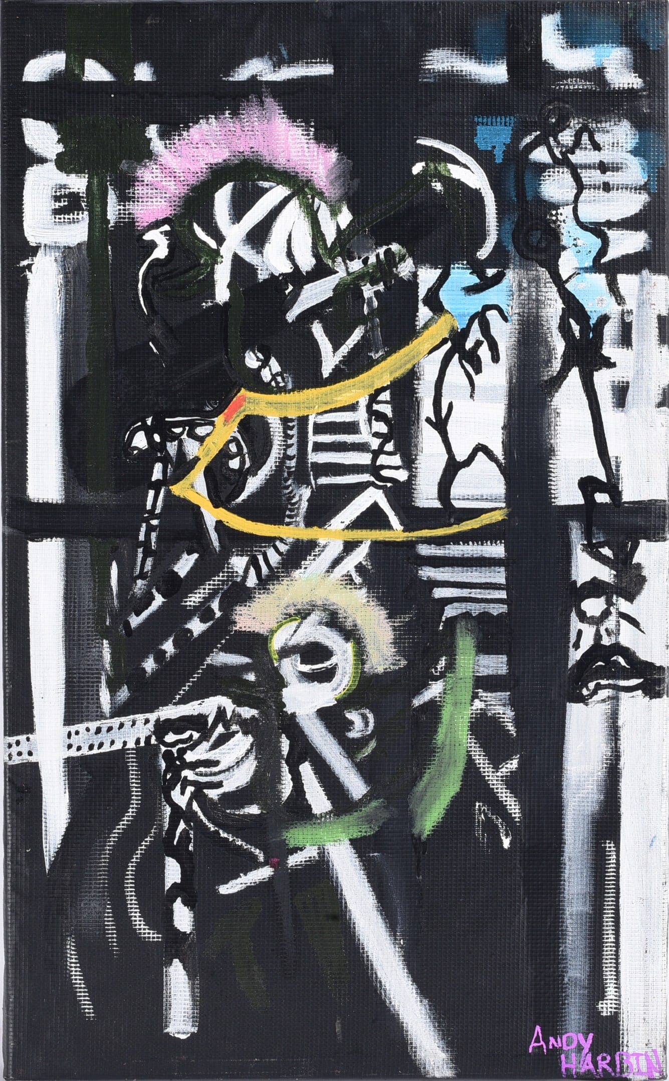 Andrew Harbin Sr. "Andy Harbin" Outsider Art Painting (1 of 2)