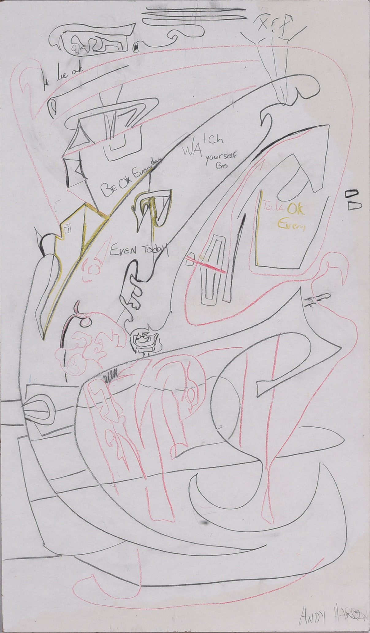 Andrew Harbin Sr. "Andy Harbin" Outsider Art Painting (1 of 2)