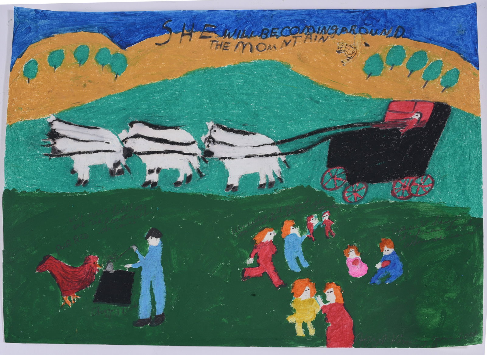 Hazel Kinney Folk Art Painting (1 of 2)
