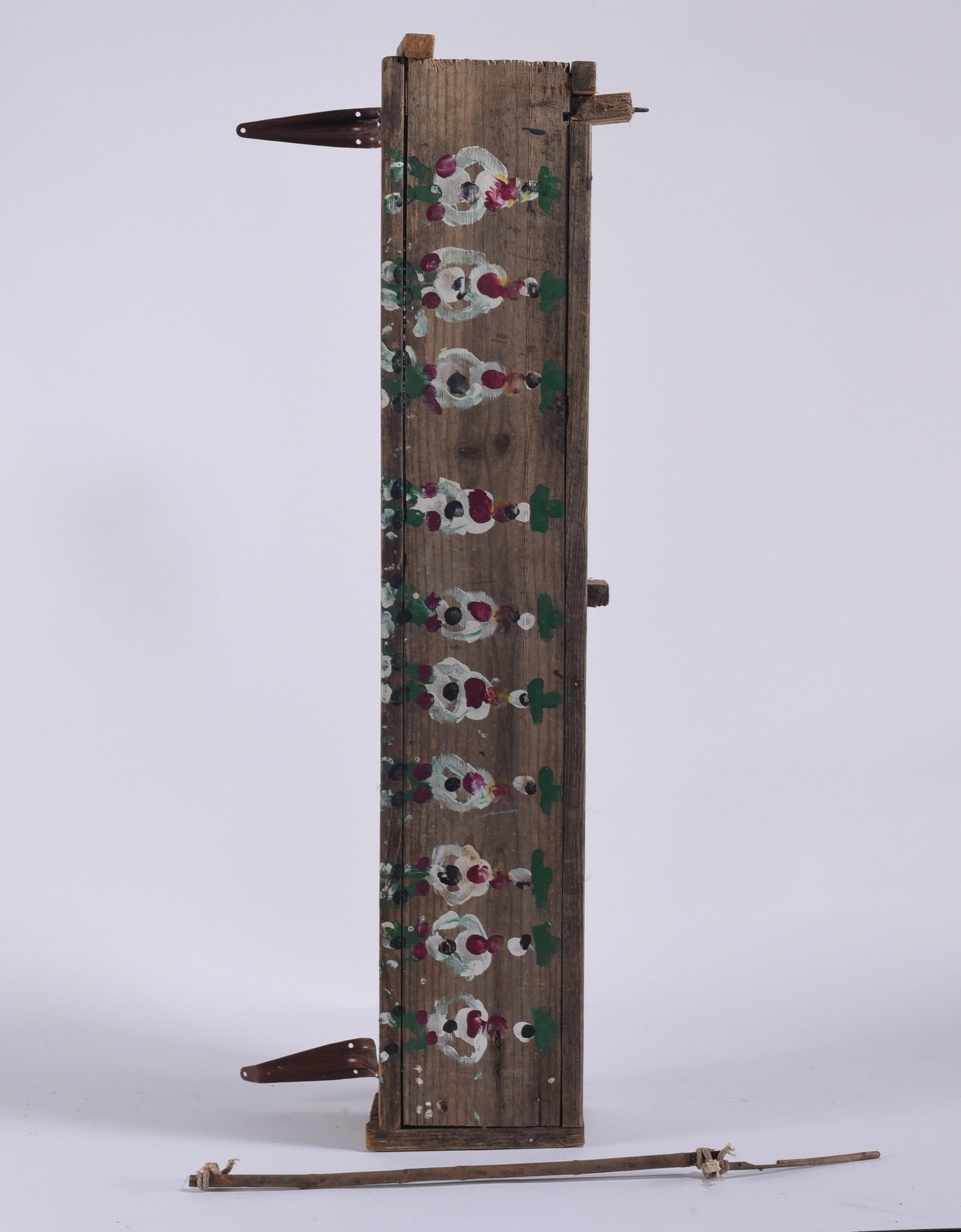 Jimmy Lee Sudduth Painted Trap: Jimmy Lee Sudduth (1910–2007) painted wooden animal trap or box decorated with repeating floral and figural motifs. Sudduth, one of Alabama's best-known self-taught artists, became celebrated for pa