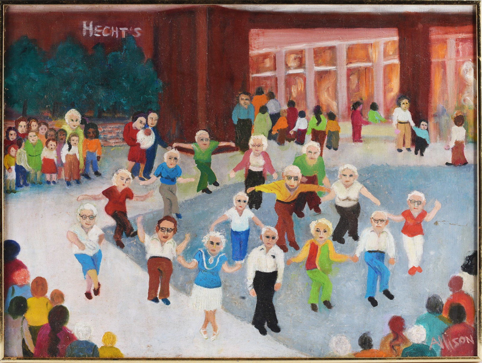 Olga Allison Painting on Canvas: "Recycled Teenagers" painting on canvas.