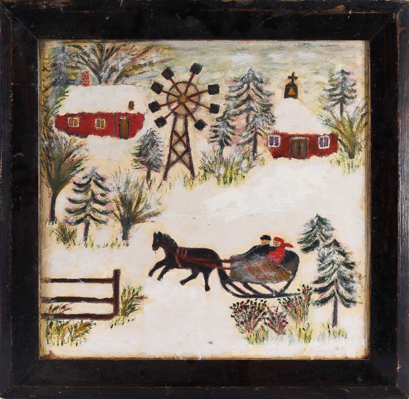 Folk Art Snow Painting (1 of 2)
