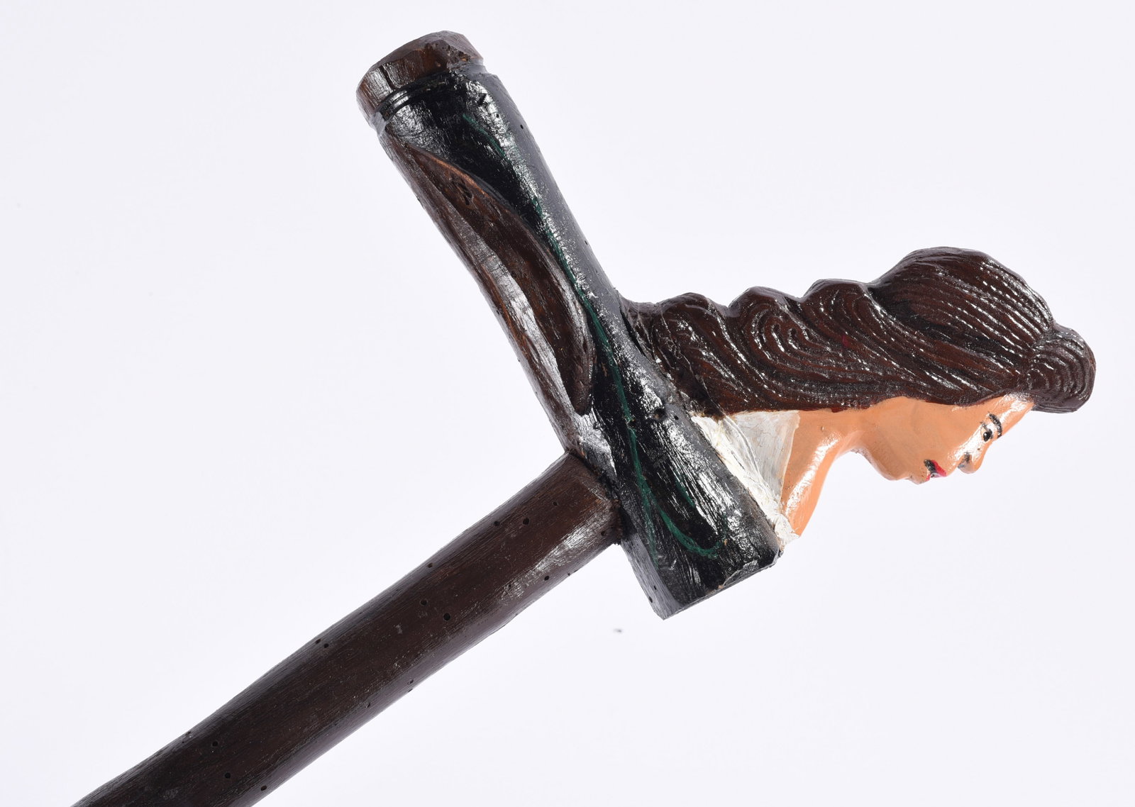 Richard Roebuck Folk Art Painted Cane Walking Stick (1 of 4)