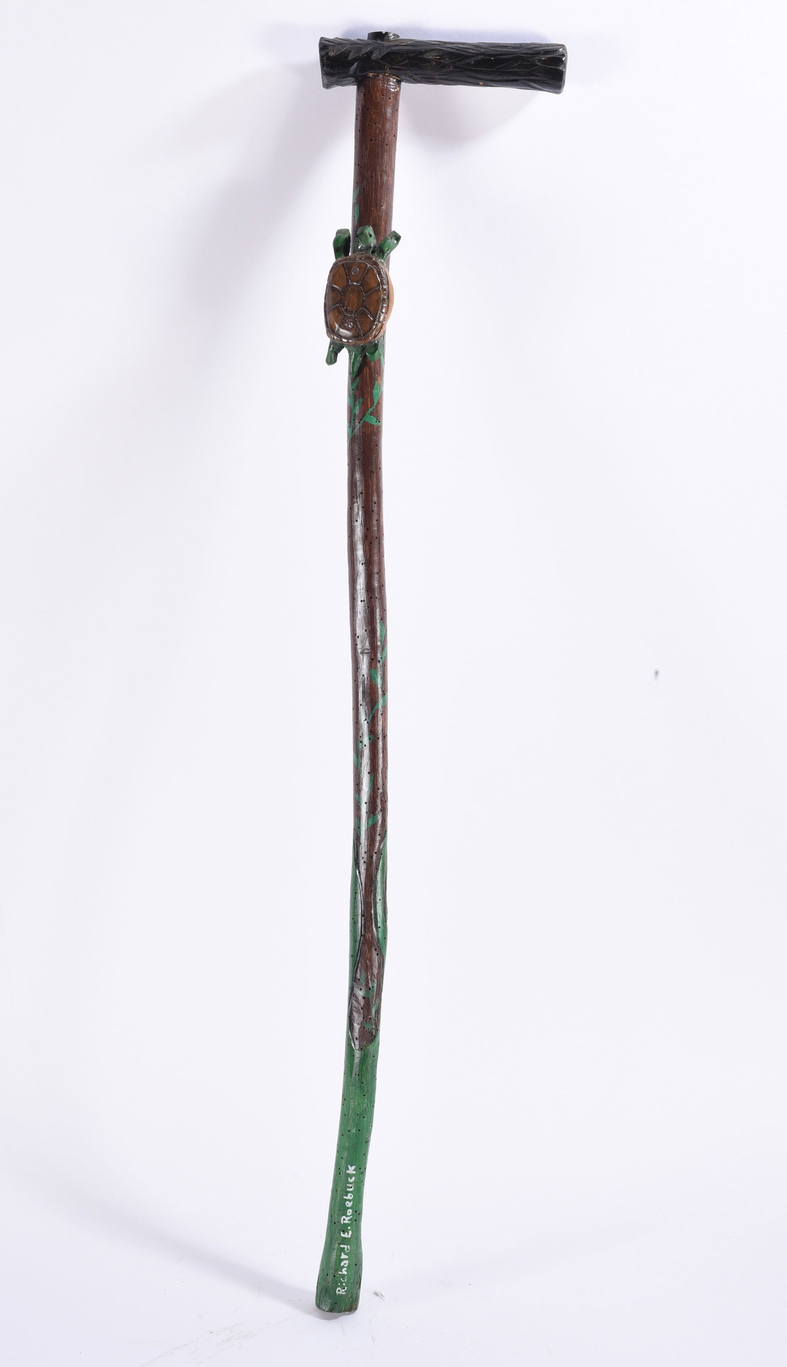 Richard Roebuck Folk Art Painted Cane Walking Stick (1 of 4)
