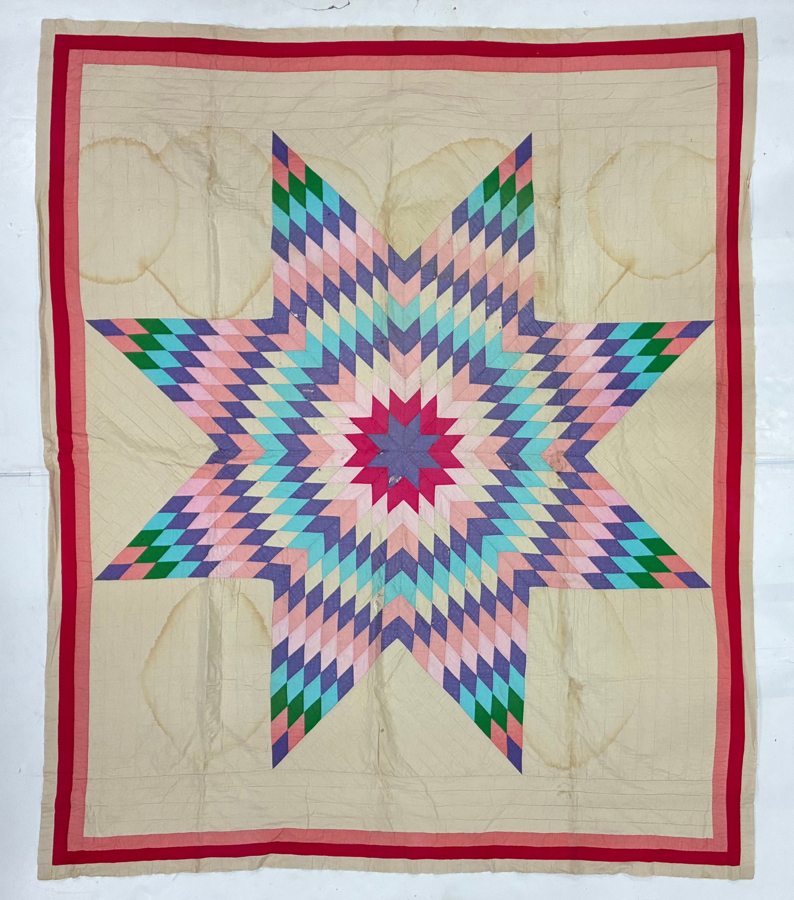 American Star of Bethlehem / Lone Star Quilt, Circa 1900-1930 (1 of 2)