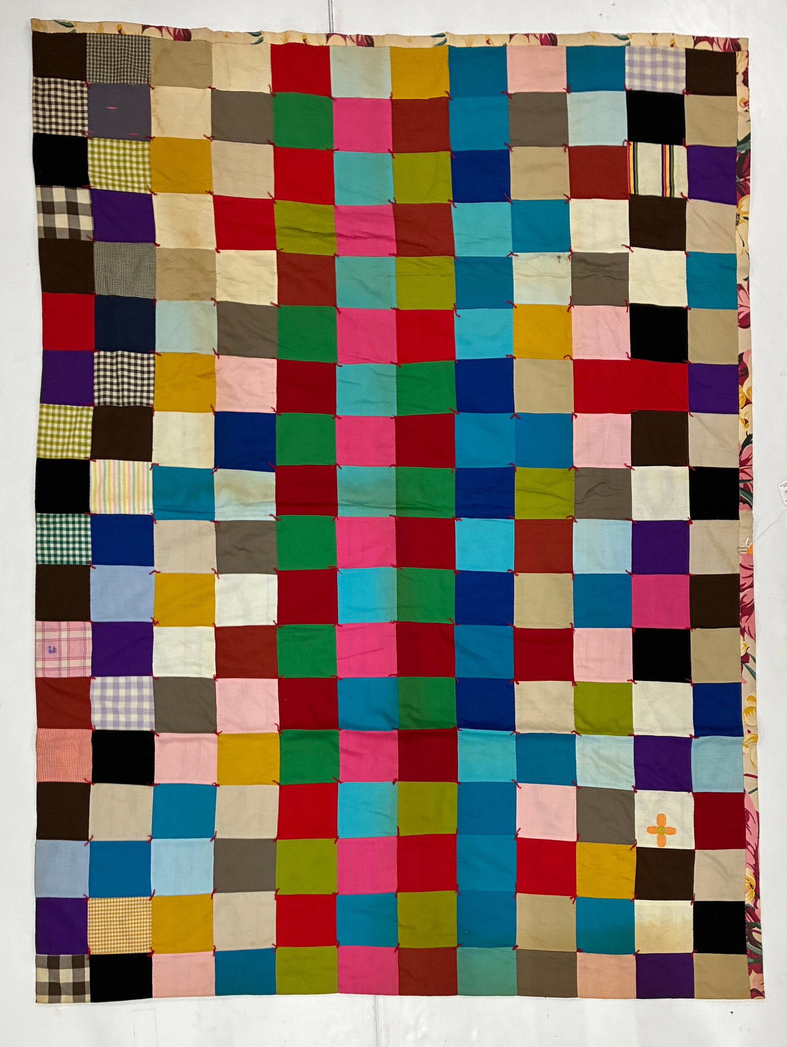 American Tied Patchwork Utility Quilt in Bright Colors (1 of 2)