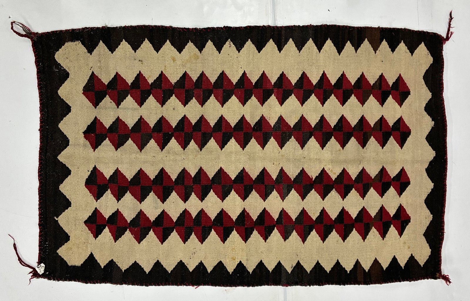 Southwestern Geometric Woven Rug in Red, Black & Cream (1 of 2)