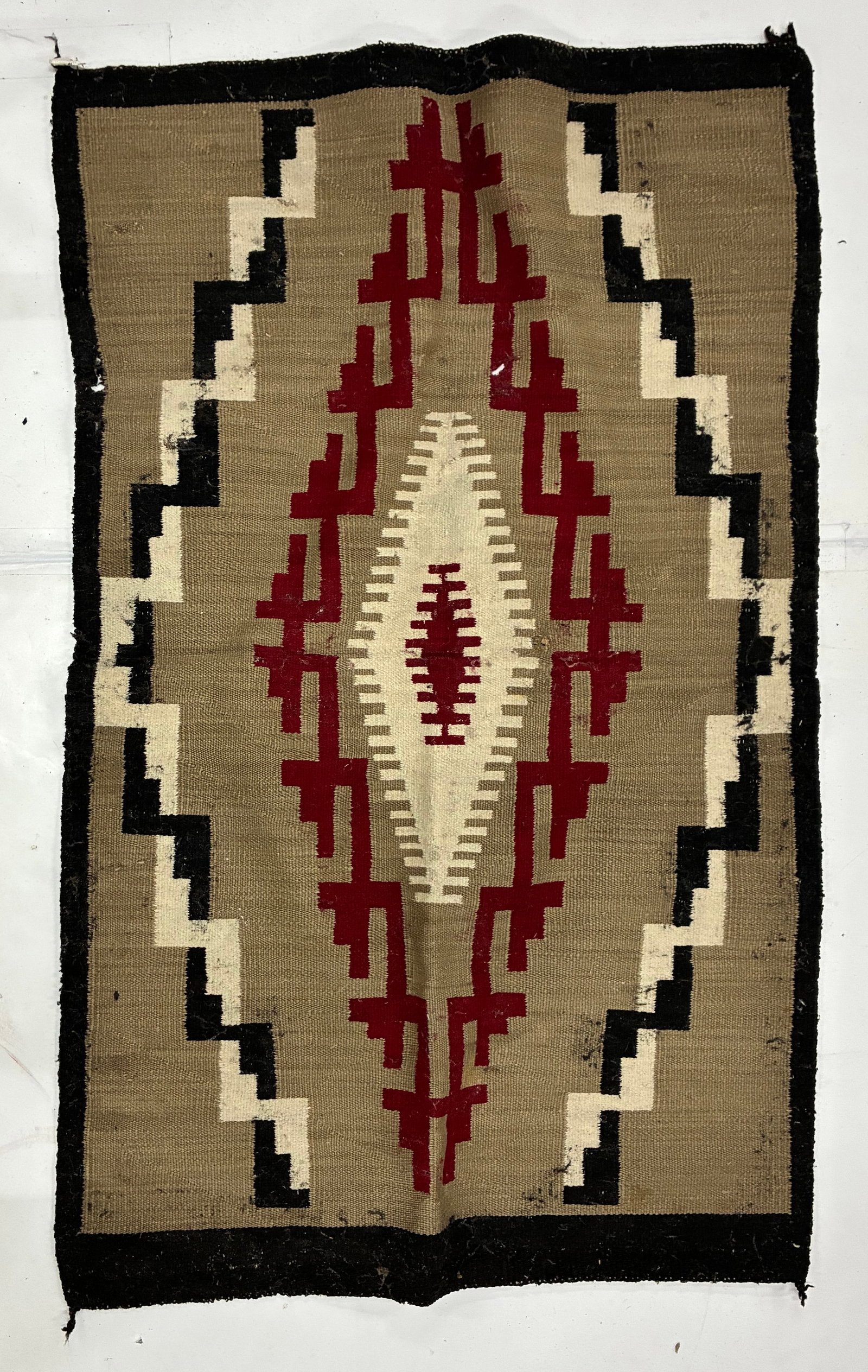 Southwestern Geometric Woven Rug in Red, Black & Cream (1 of 2)
