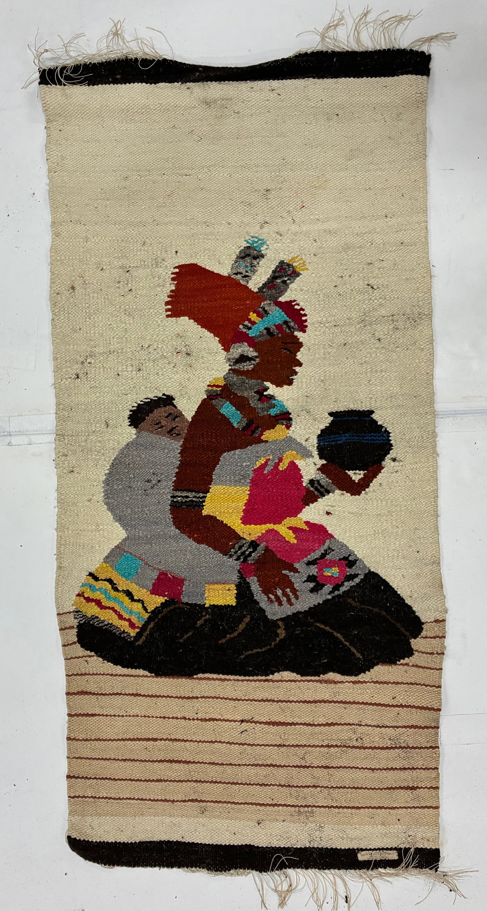 Southwestern Pictorial Handwoven Textile with Figures (1 of 2)