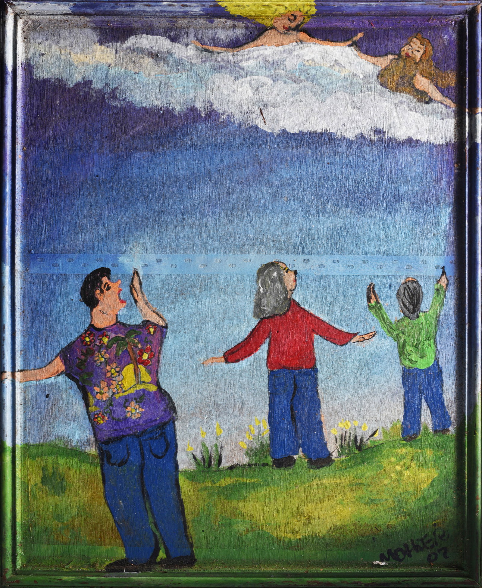 Folk Painting on Wood Board (1 of 1)