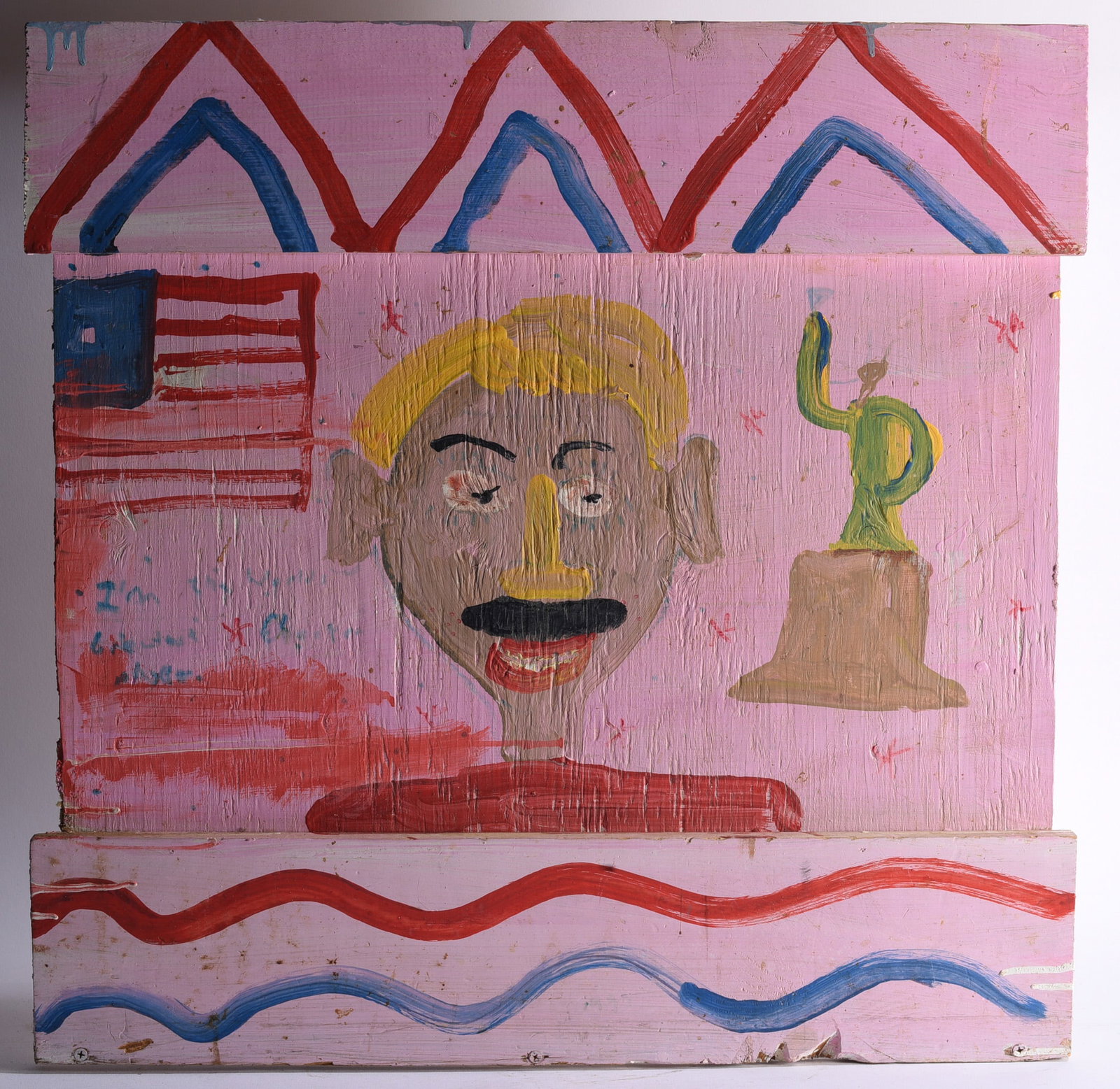 Jack Beaverland Folk Art Painting on Wood (1 of 2)