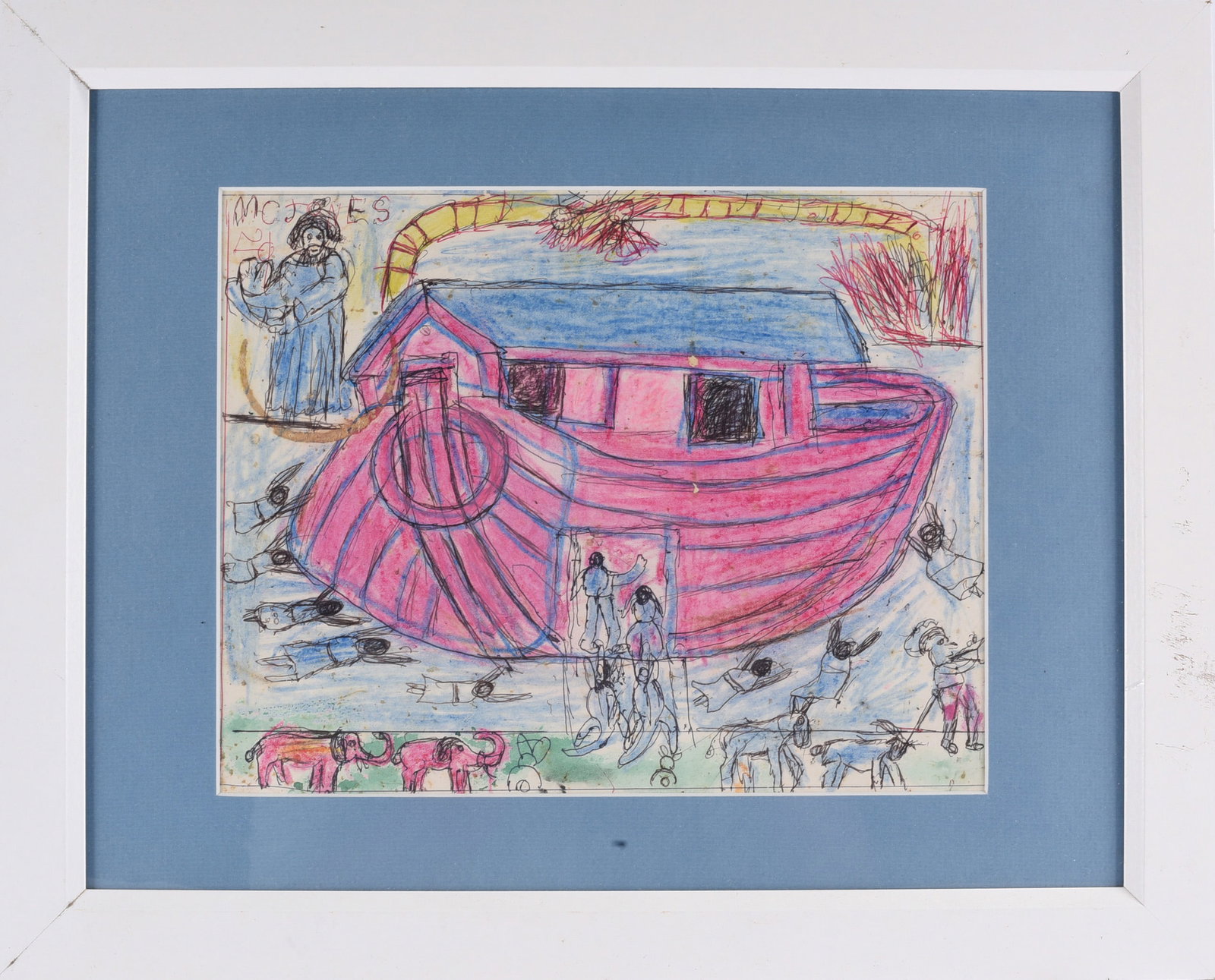 MC 5cent Jones Folk Art Drawing Noahs Arc (1 of 2)