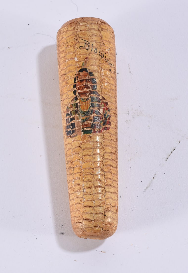 Vintage Painted Corn Cob Folk Art Souvenir (1 of 2)